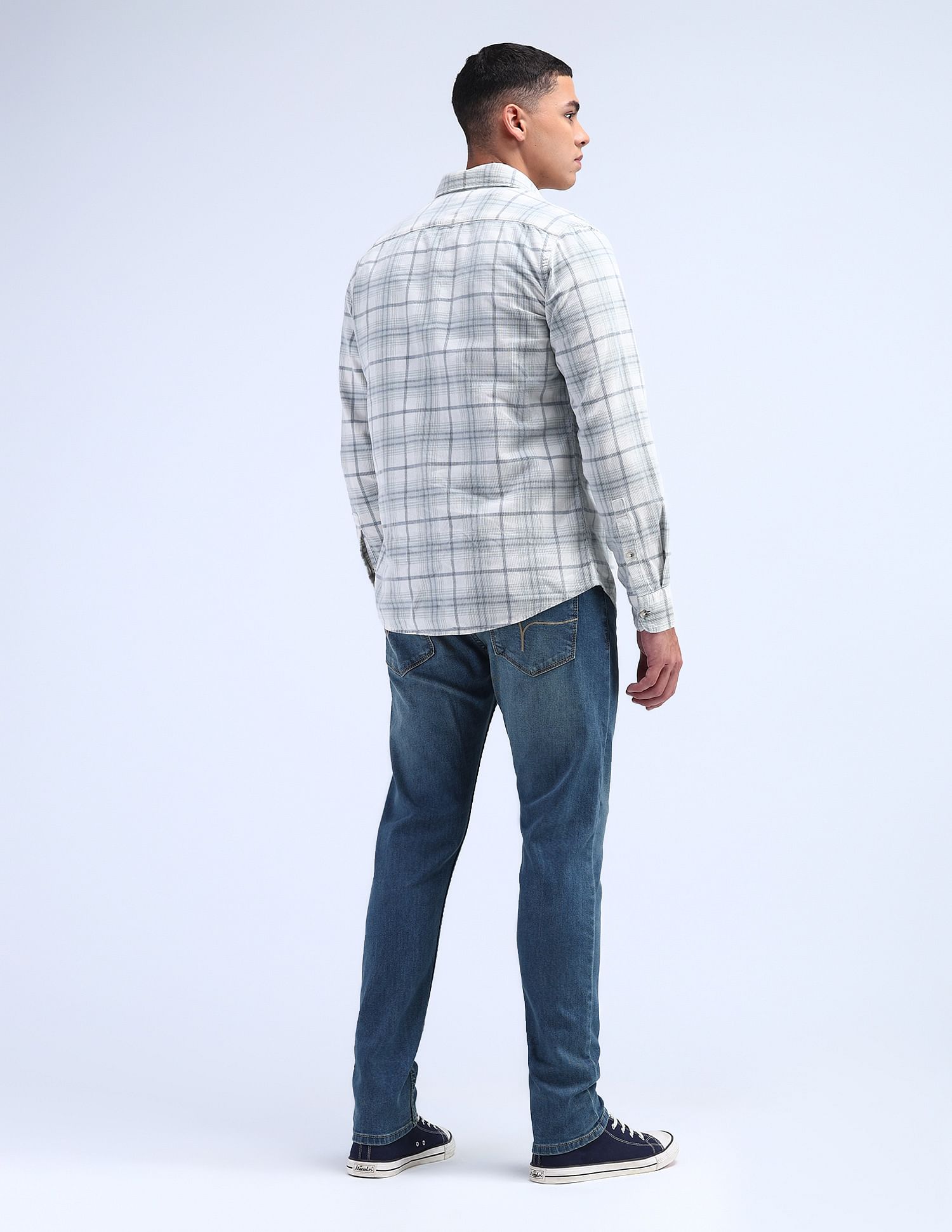 Flying Machine Slash Slim Tapered Fit Jeans