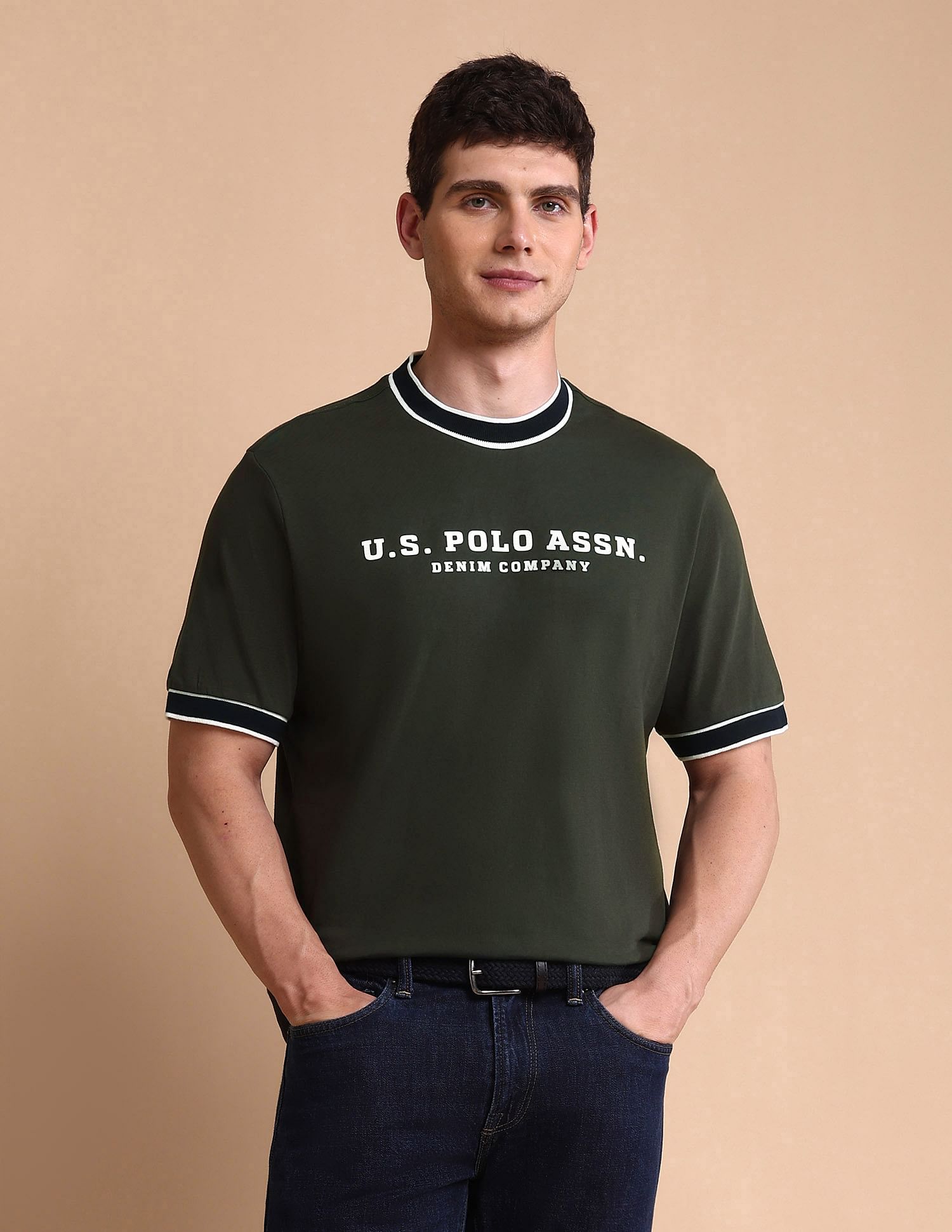 U.S. Polo Assn. Denim Co. Pure Cotton Muscle Fit T-Shirt