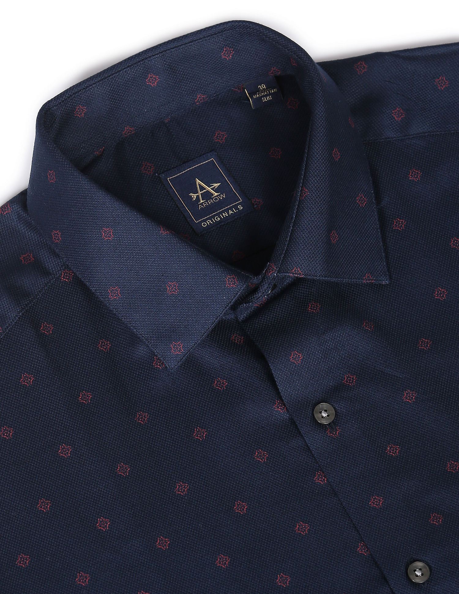 Arrow Dobby Weave Geometric Print Shirt