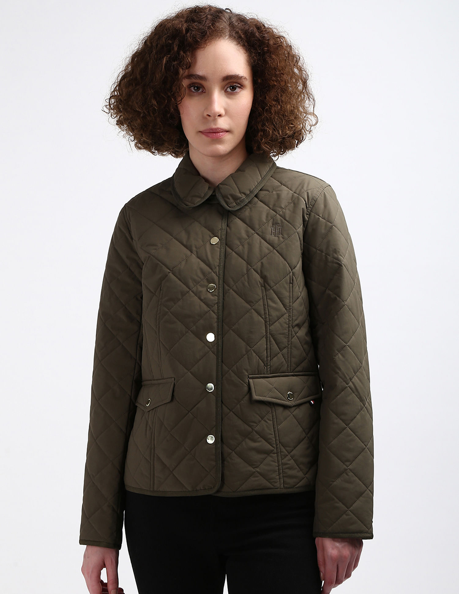 Tommy Hilfiger Spread Collar Quilted Jacket