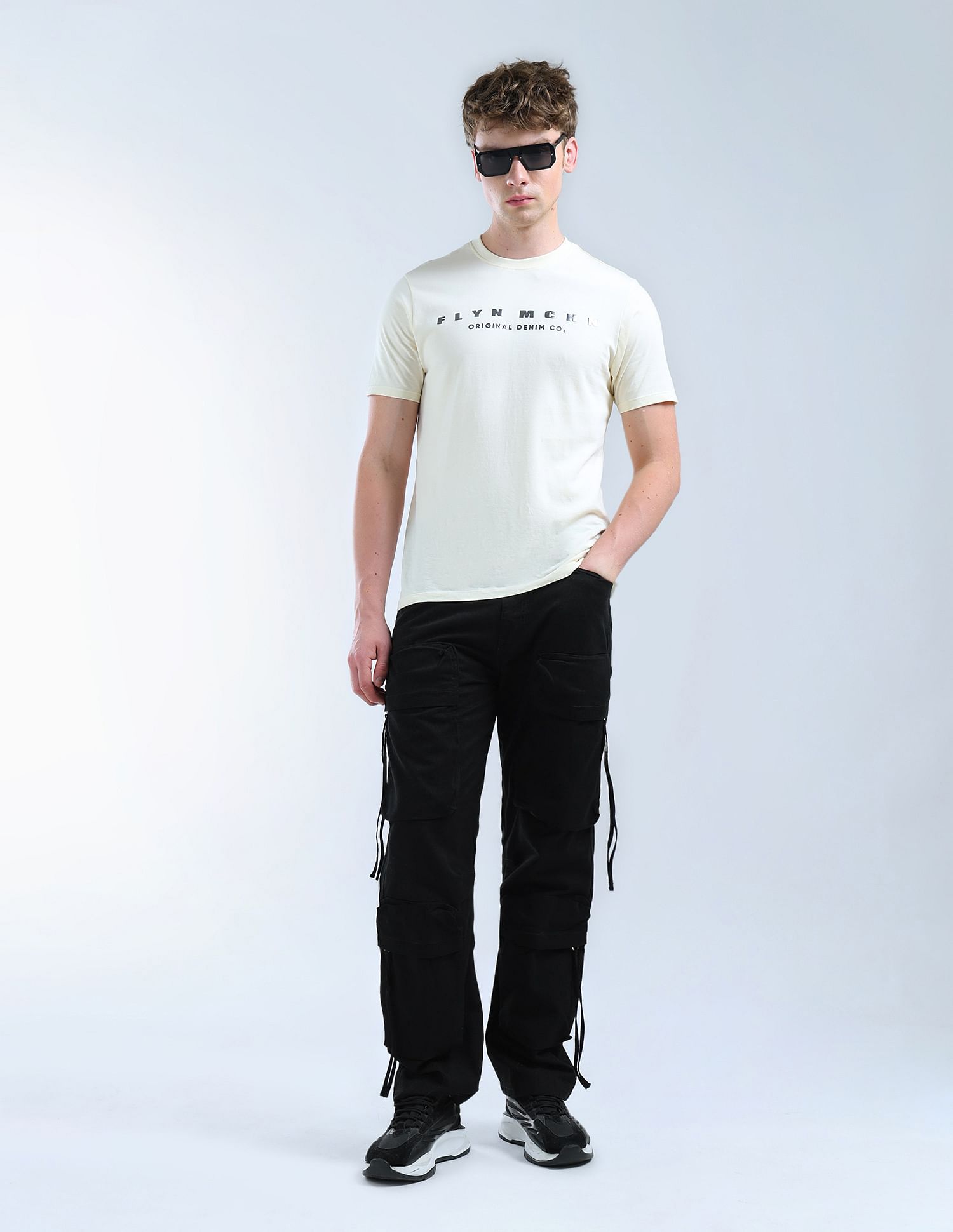 Flying Machine Cobain Loose Fit Mid Rise Cargo