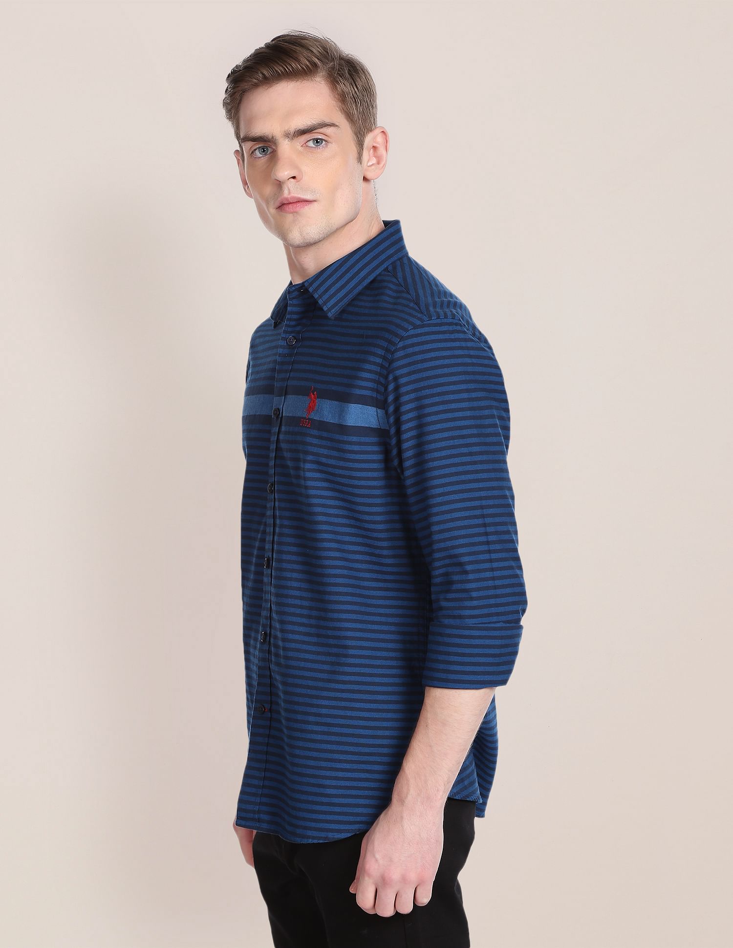 U.S. Polo Assn. Signature Engineered Stripe Oxford Shirt