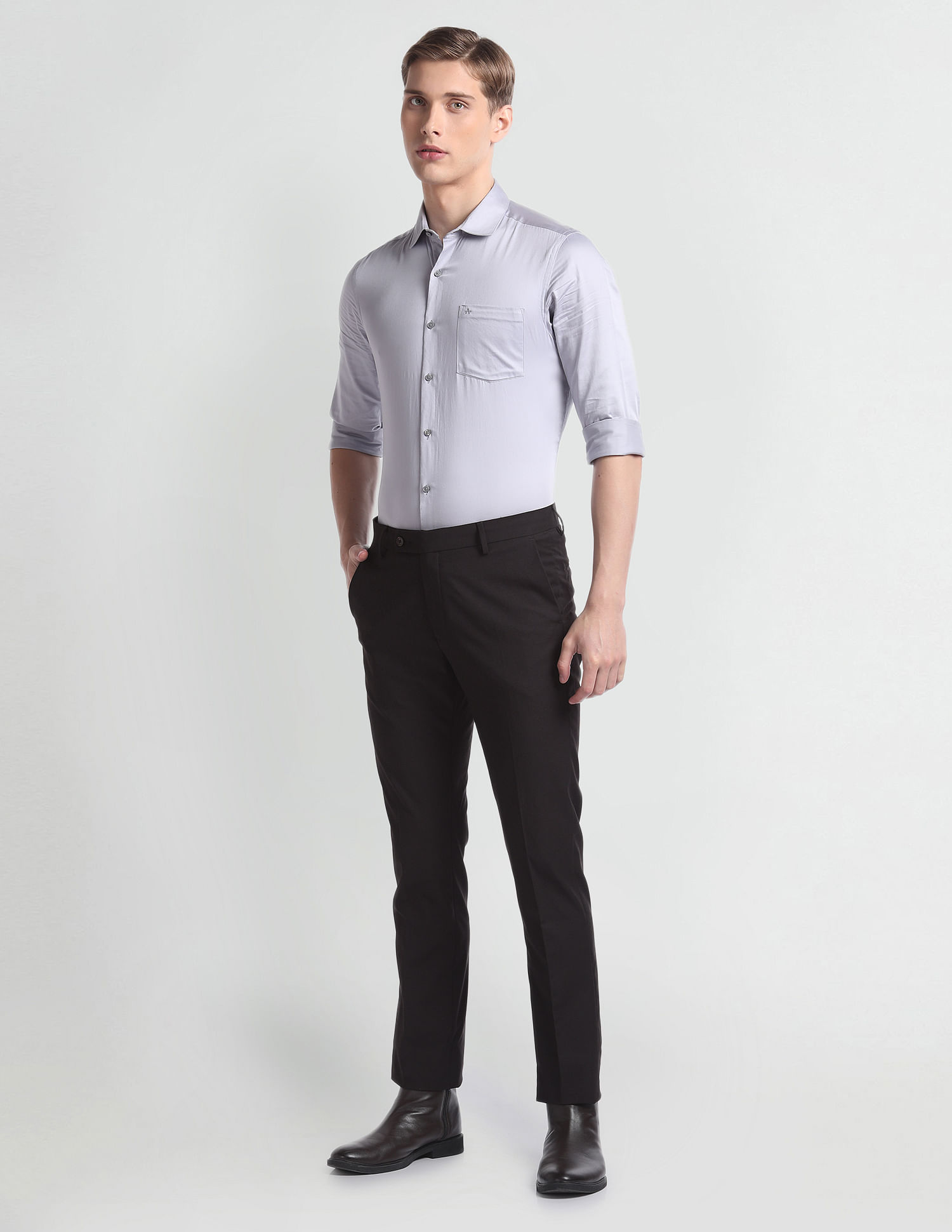 Arrow Slim Fit Smart Flex Trousers