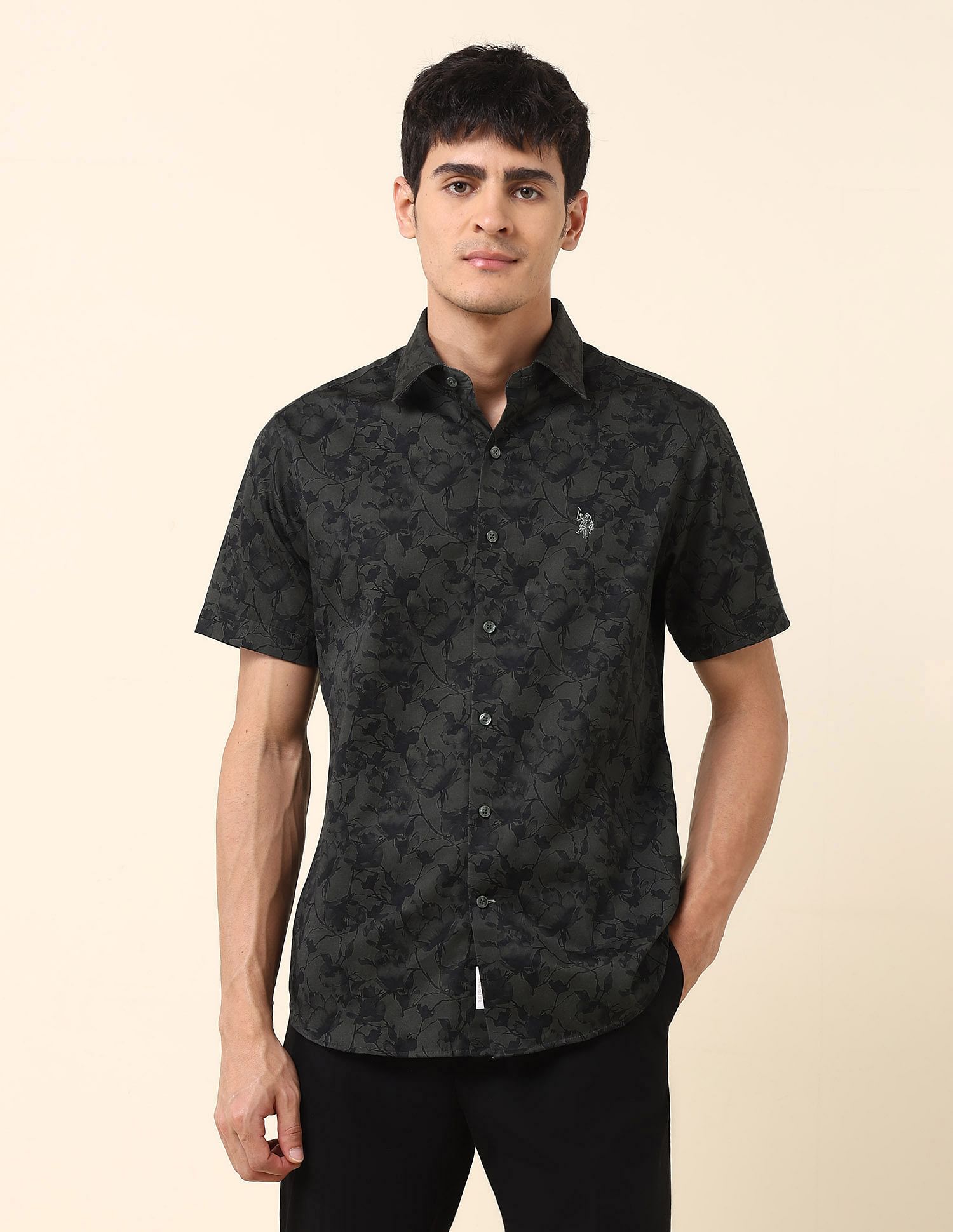 U.S. Polo Assn. Tailored Fit Floral Printed Shirt