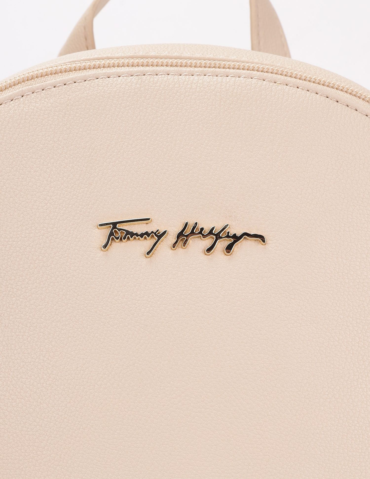 Tommy Hilfiger Solid Beige Pu Backpack