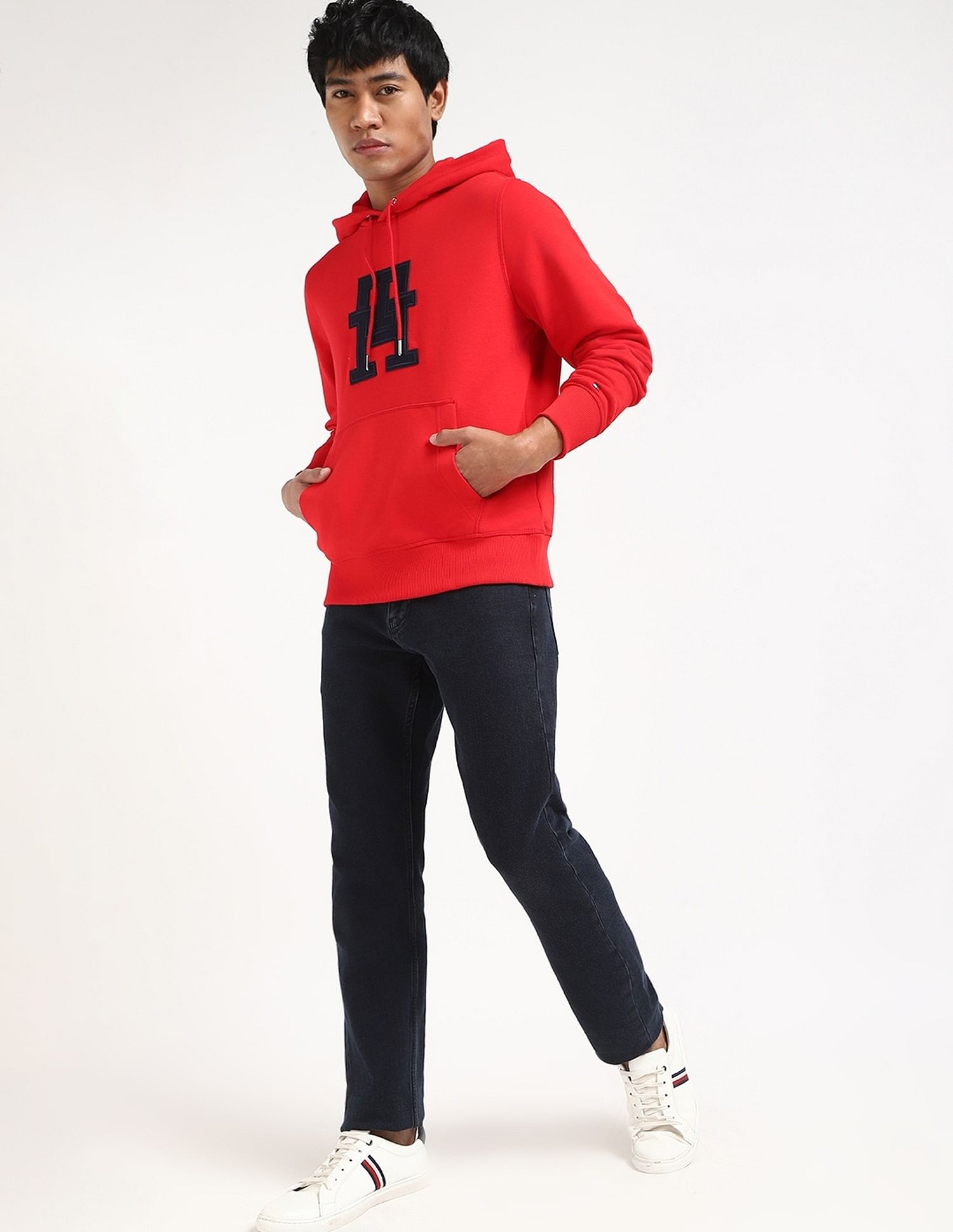 Tommy Hilfiger Embroidered Logo Regular-Fit Cotton Hooded Sweatshirt