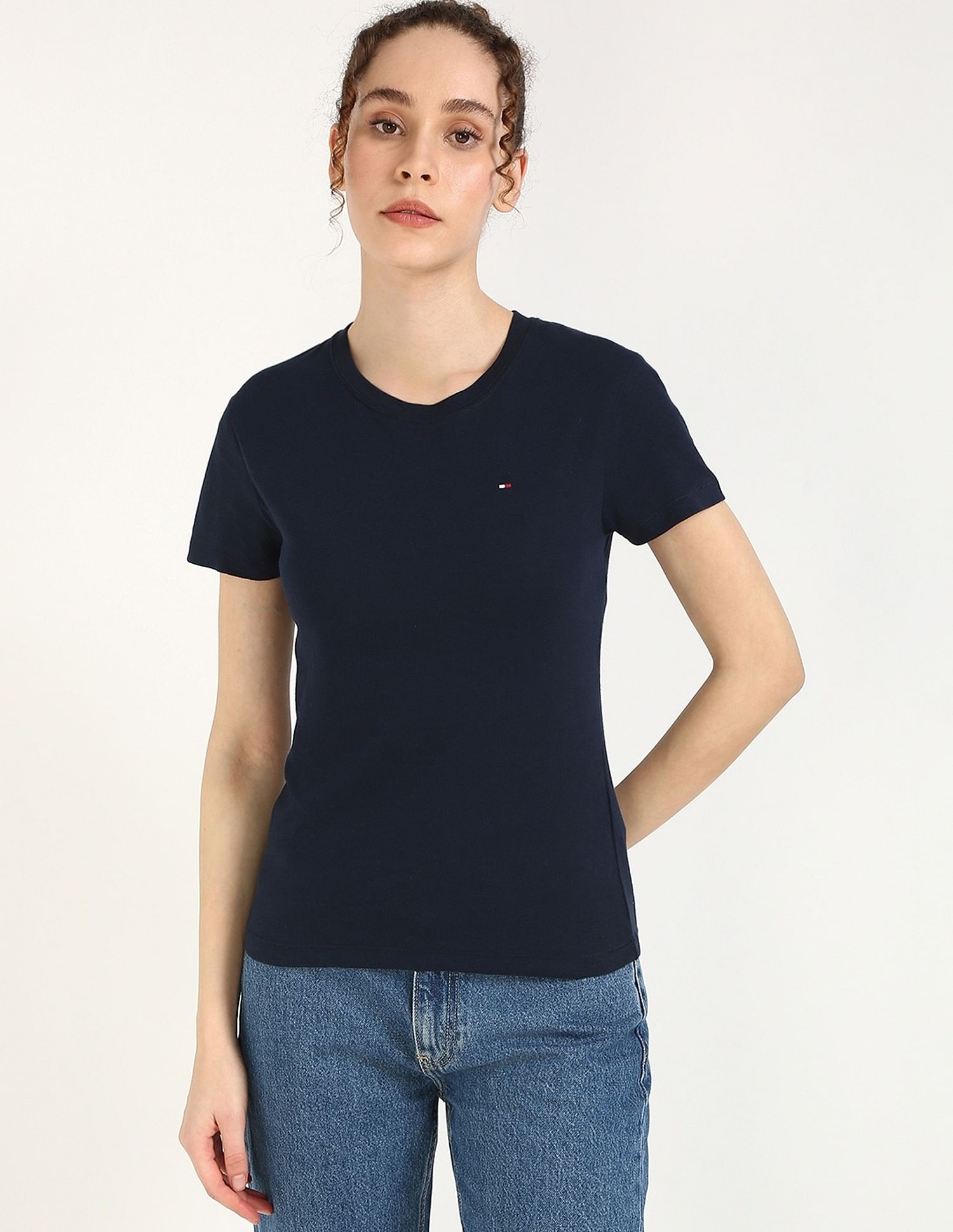 Tommy Hilfiger Solid Regular-Fit Cotton T-Shirt