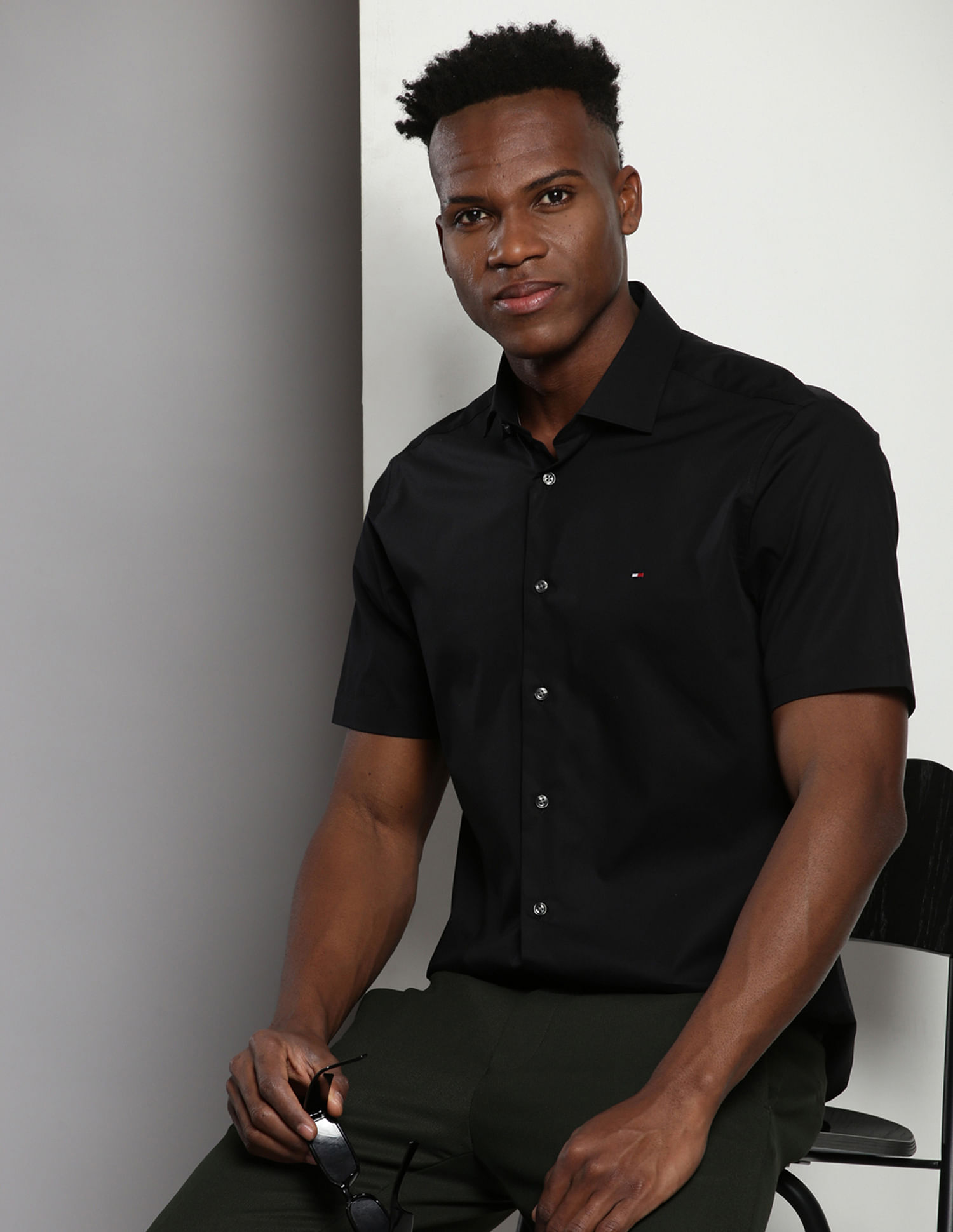 Tommy Hilfiger Solid Poplin Shirt