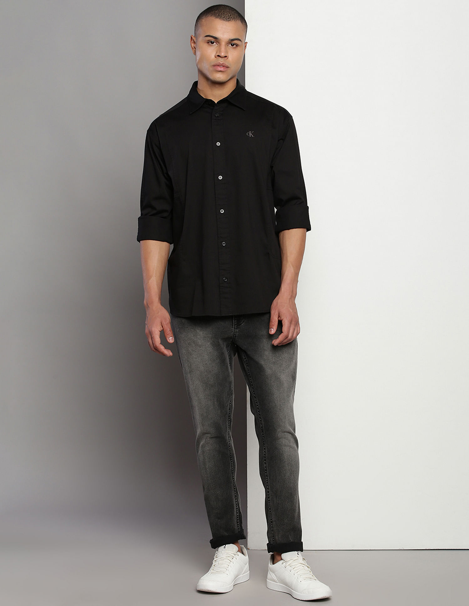 Calvin Klein Relaxed Fit Brand Print Shirt