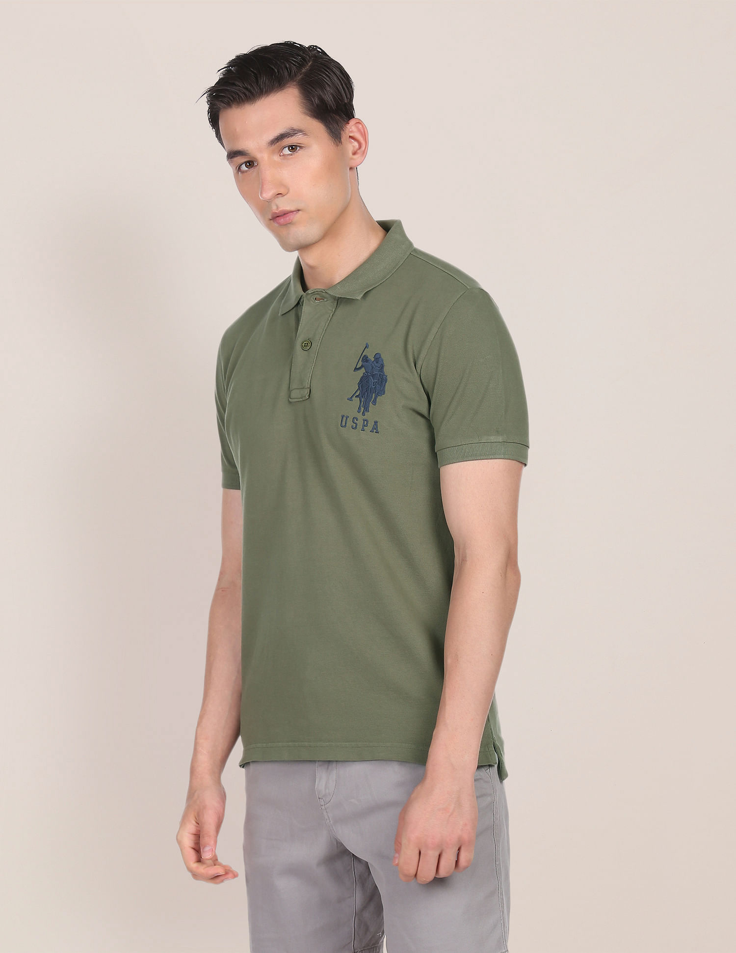 U.S. Polo Assn. Cotton Solid Polo Shirt