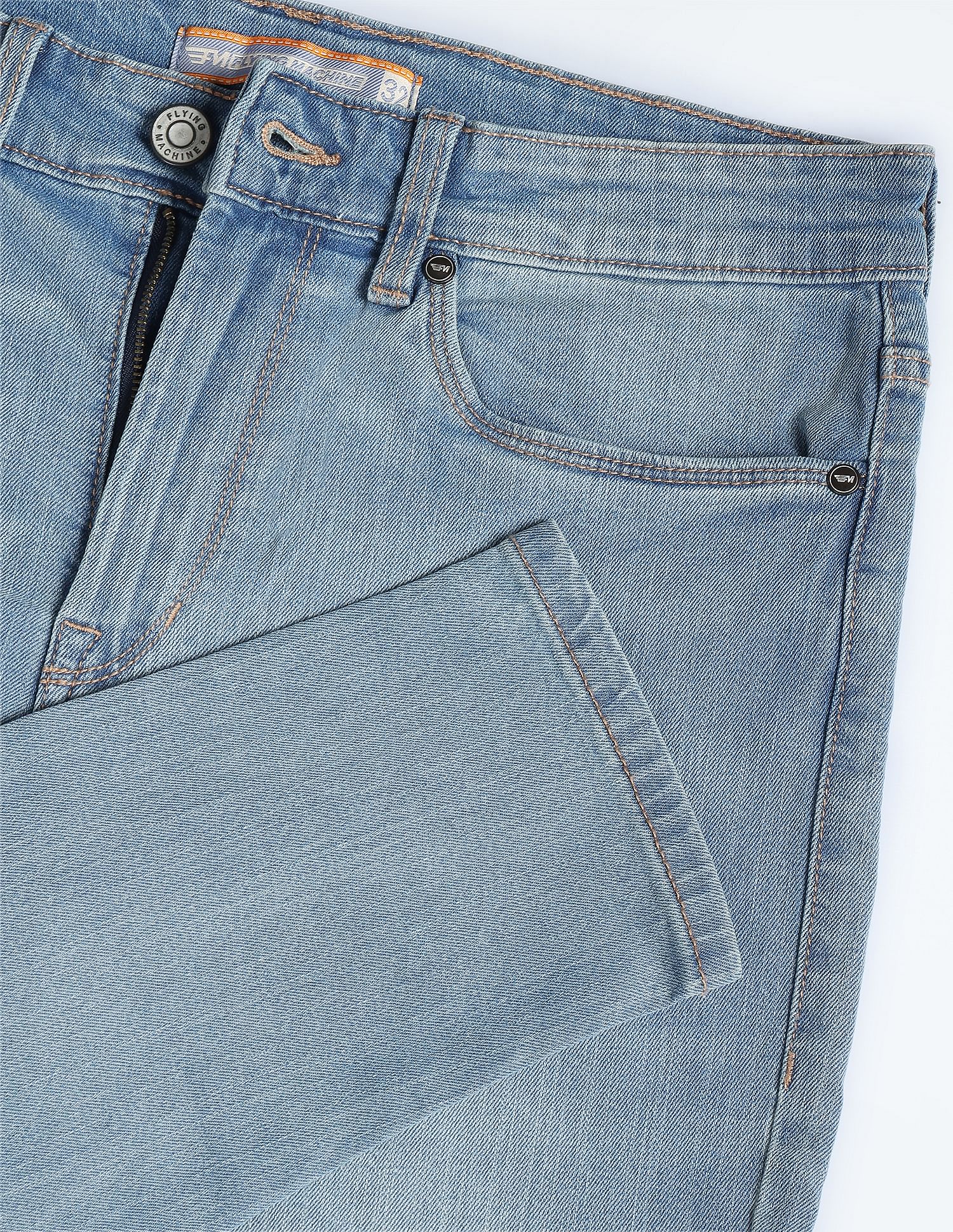 Flying Machine MJ Mankle Slim Fit Stone Wash Jeans