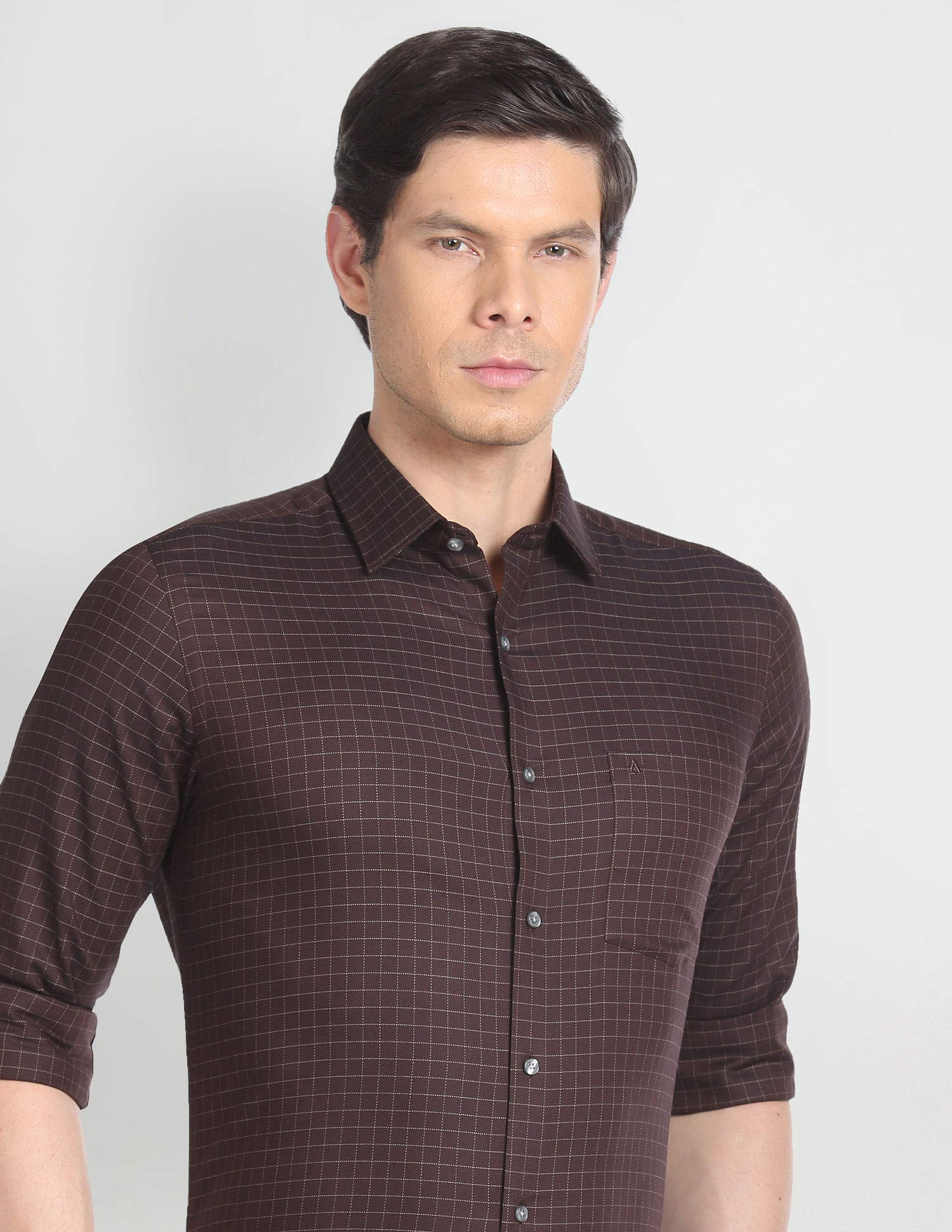 Arrow Graph Check Twill Formal Shirt