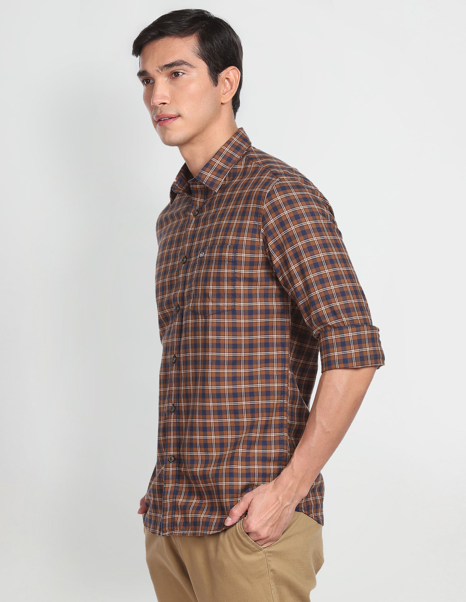 Arrow Sports Cotton Checked Tennis Club Casual Shirt