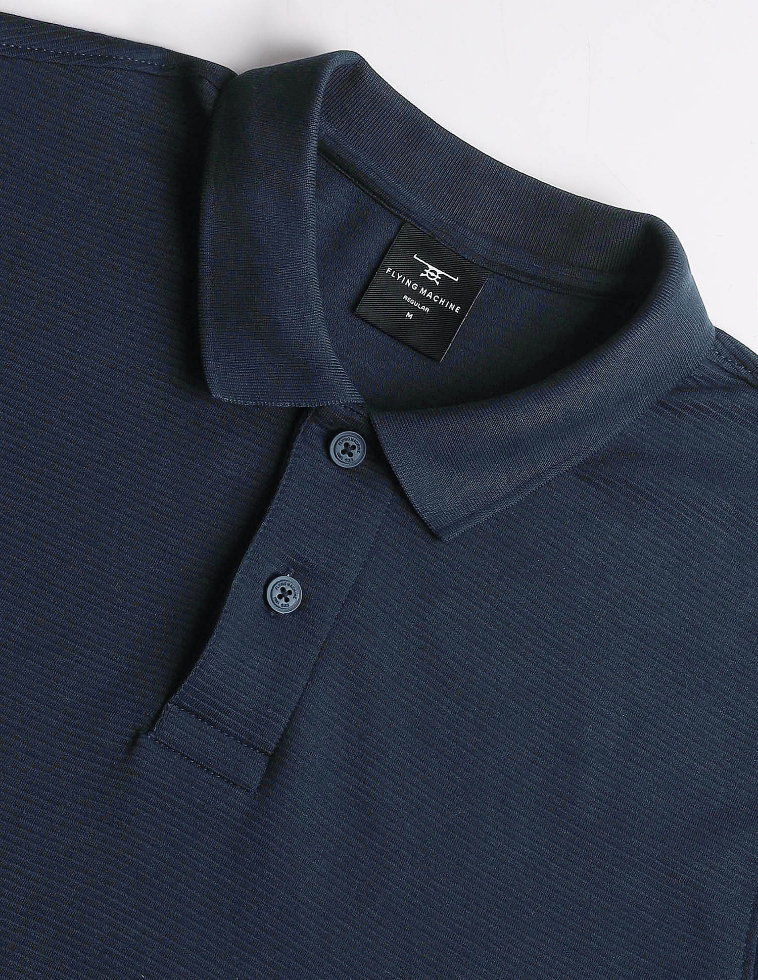 Flying Machine Horizontal Stripe Cotton Polo Shirt