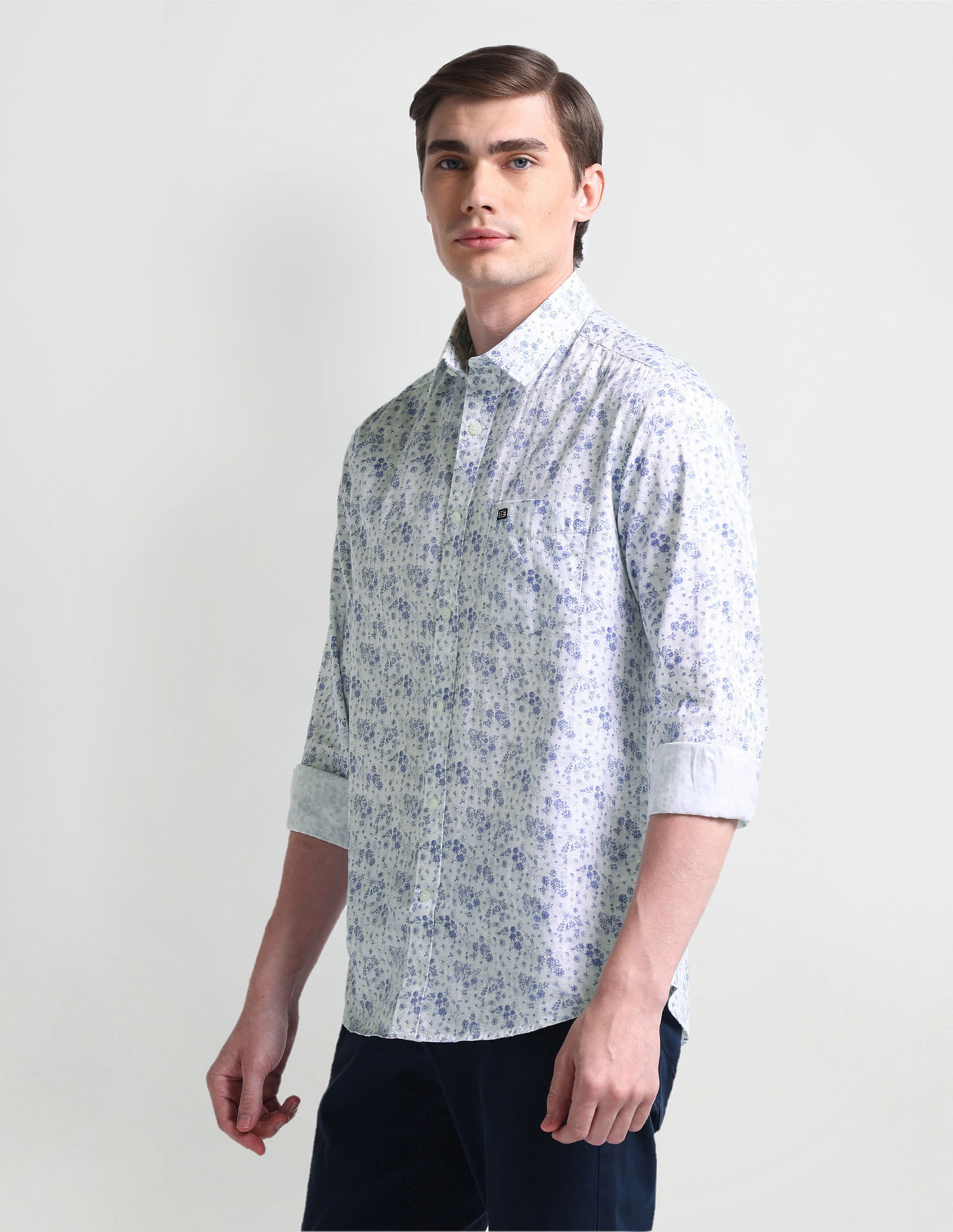 Arrow Sport Long Sleeve Floral Print Shirt