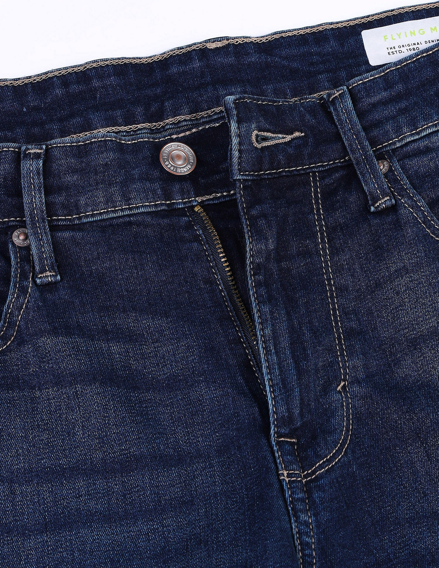 Flying Machine Mid Rise Freddie Slim Straight Fit Jeans