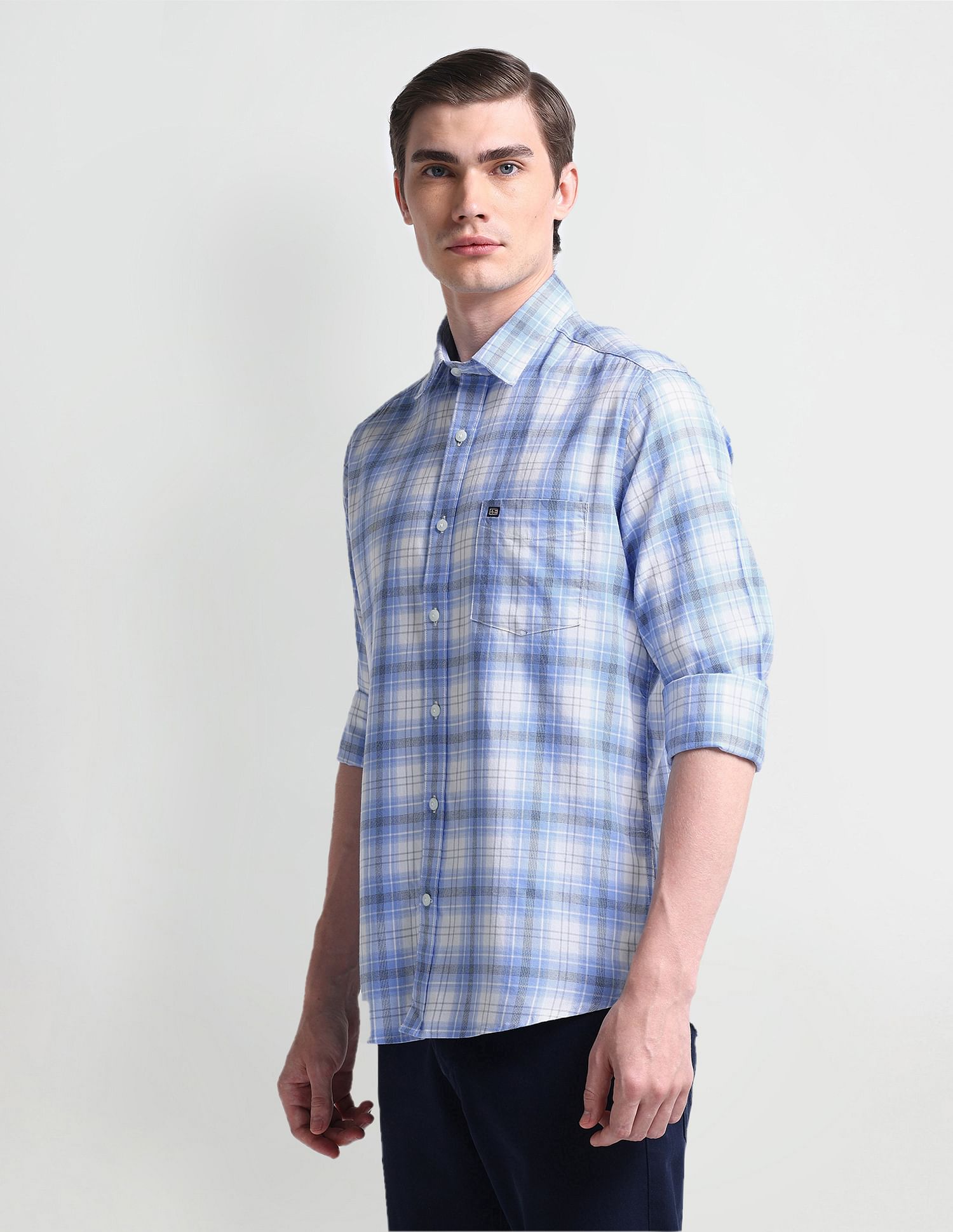 Arrow Sport Tartan Checks Twill Shirt