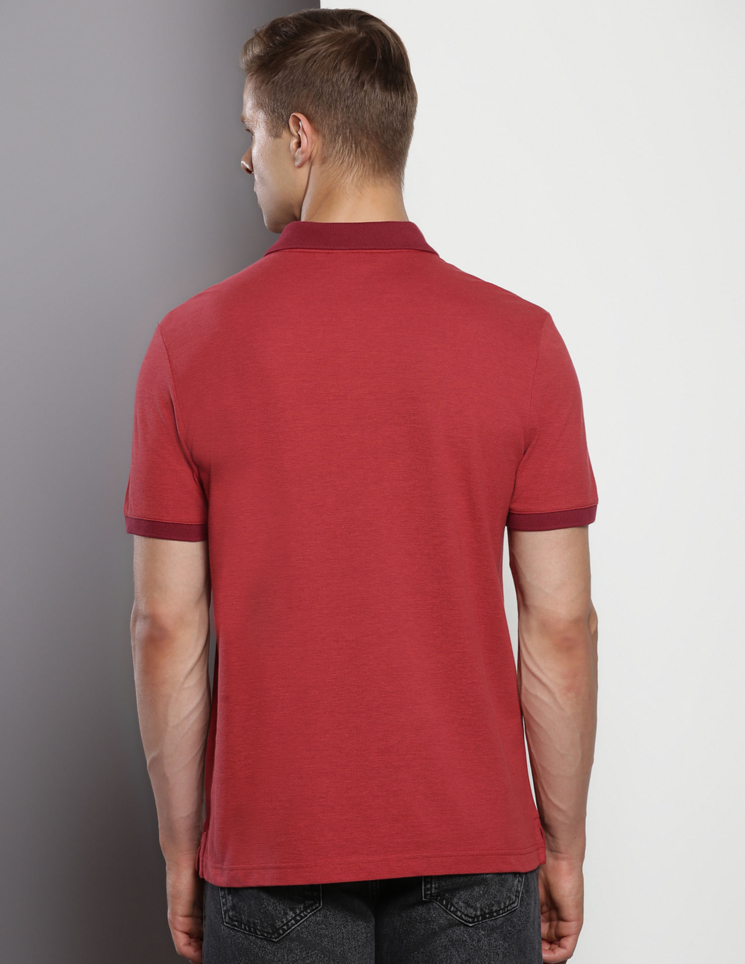 Calvin Klein Two Tone Micro Structure Polo Shirt