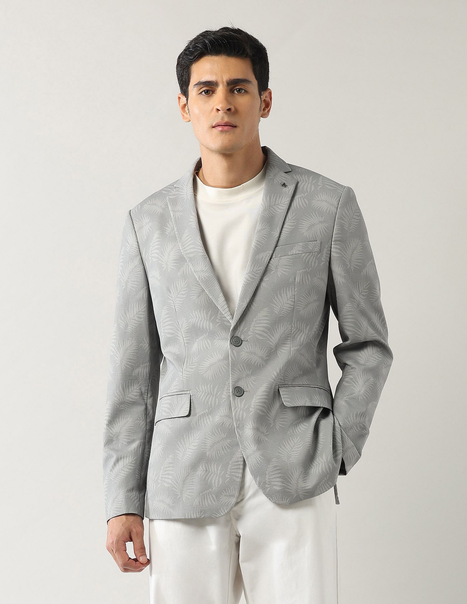 Arrow Zero Calorie Slim Fit All over printed Blazer