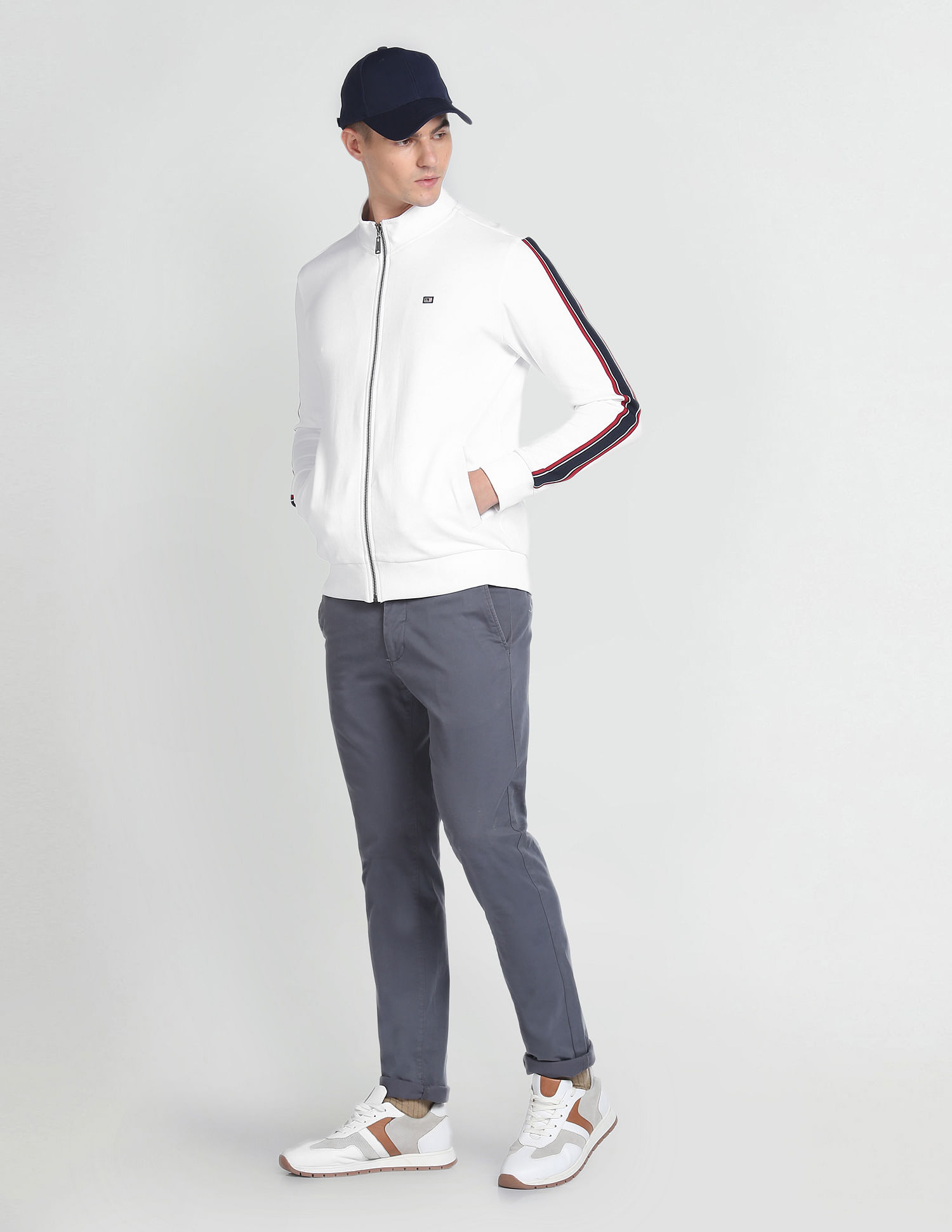 Arrow Sports High Neck Brand Tape Sweatshirt
