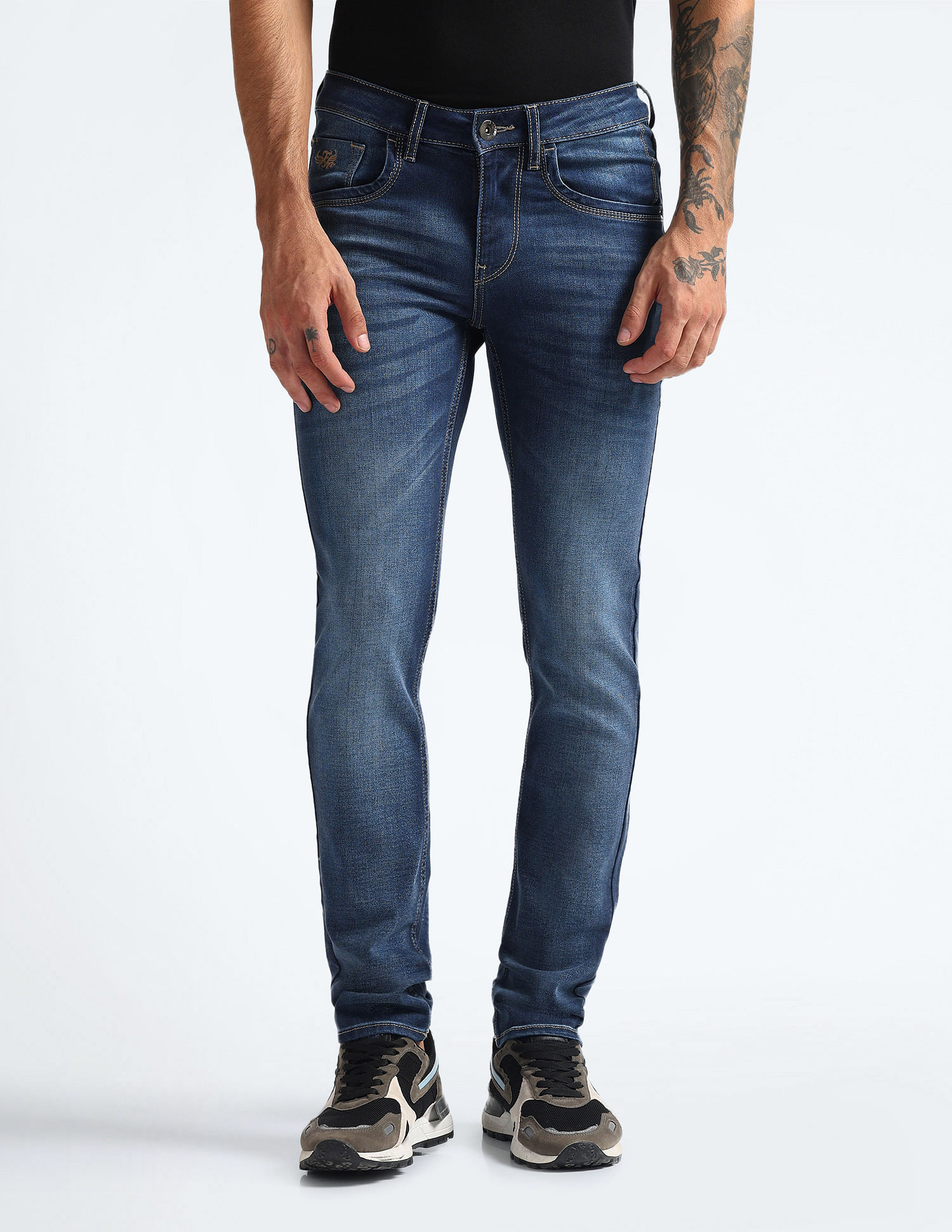 Flying Machine Mid Rise Morrison Skinny Fit Jeans