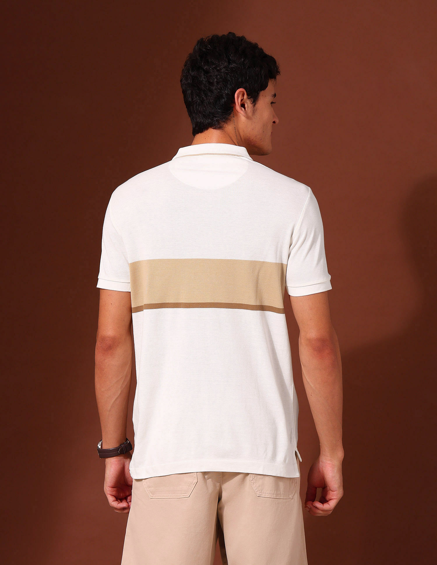 U.S. Polo Assn. Brand Embroidered Pure Cotton Varsity Polo Shirt