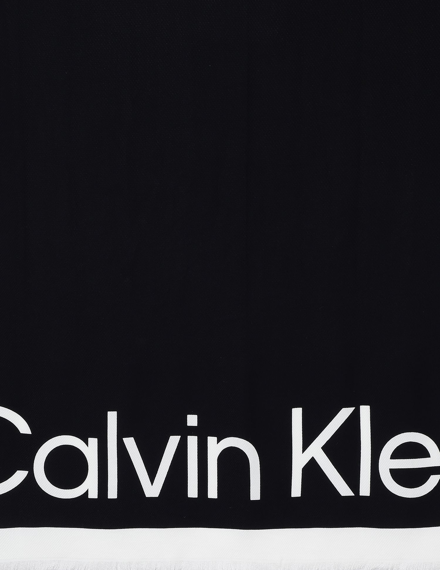 Calvin Klein Men Contrast Logo Jacquard Scarf