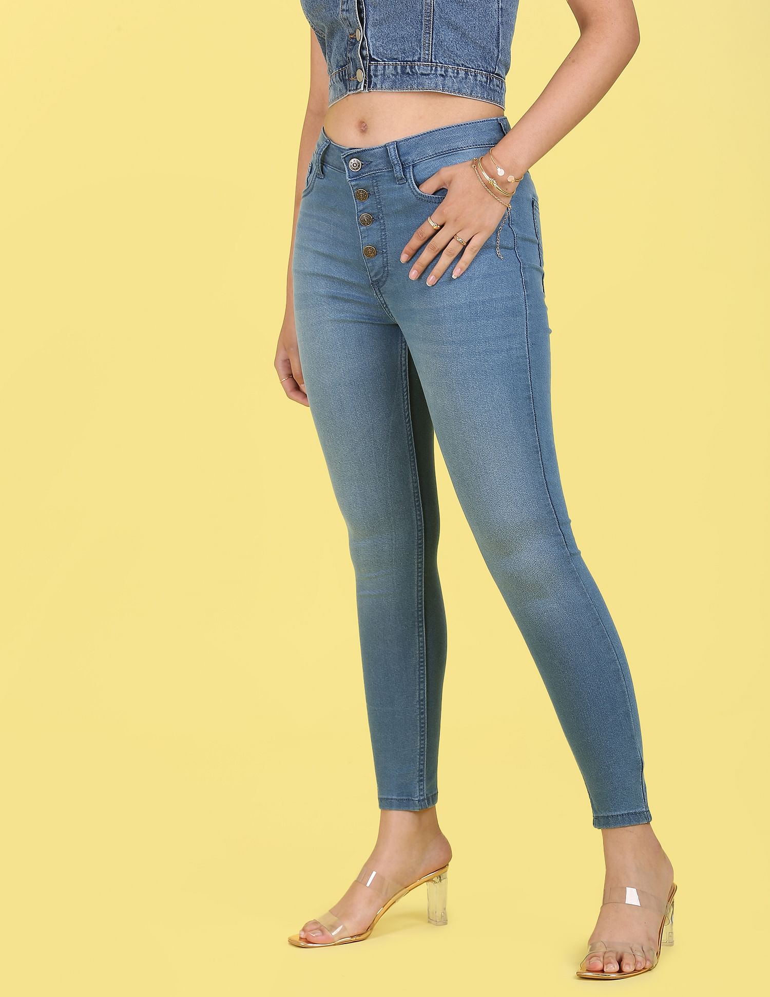 Flying Machine Women High Rise Twiggy Super Skinny Fit Jeans