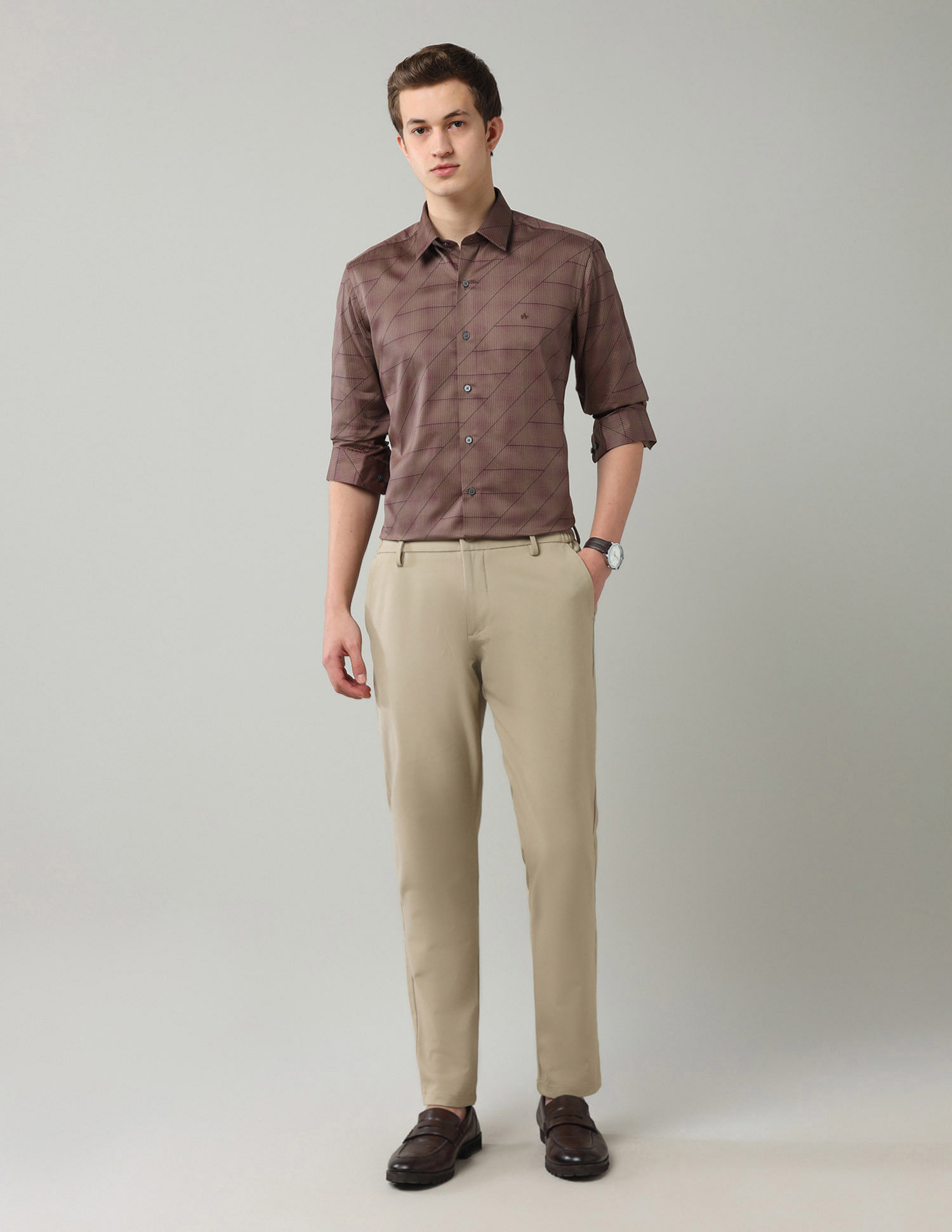 Arrow Newyork Pure Cotton Printed Manhattan Slim Fit Shirt
