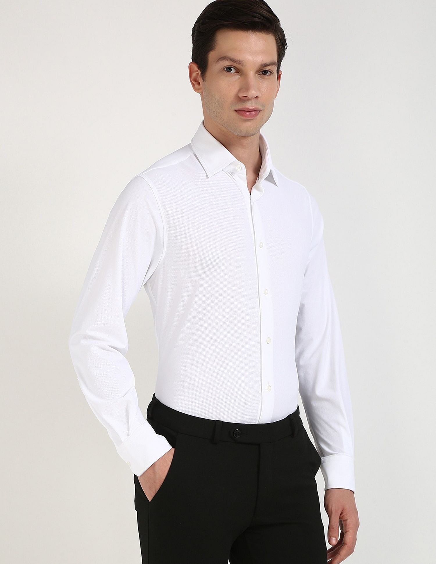 Tommy Hilfiger White Men's Shirt for Crisp Look
