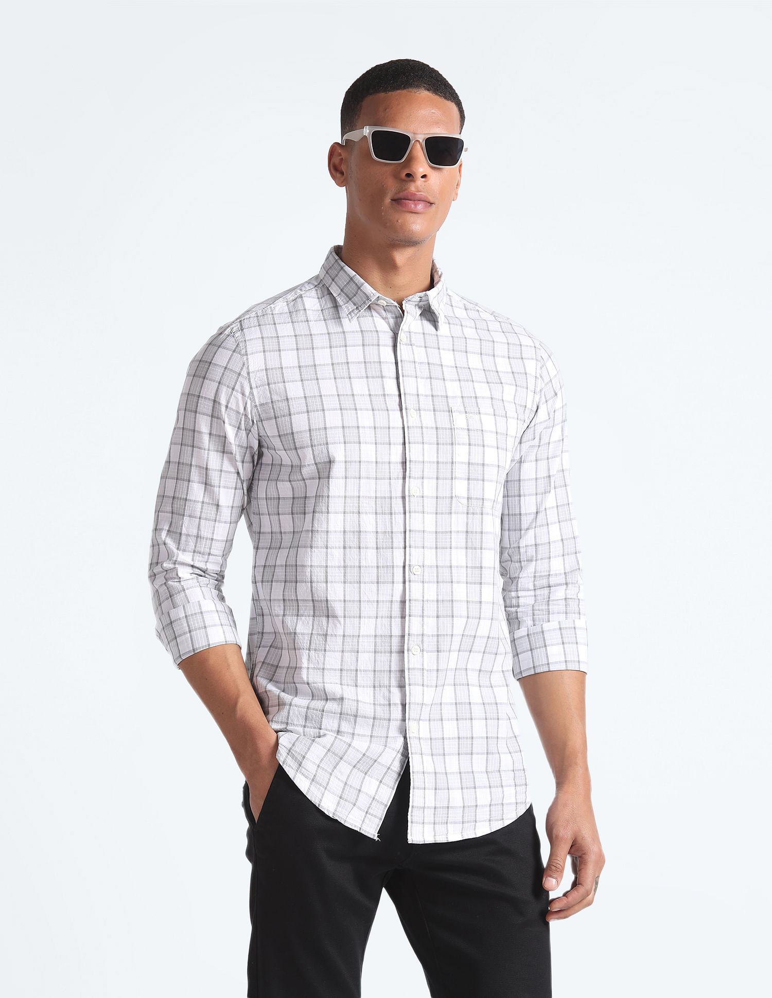 Flying Machine Tartan Check Cotton Shirt