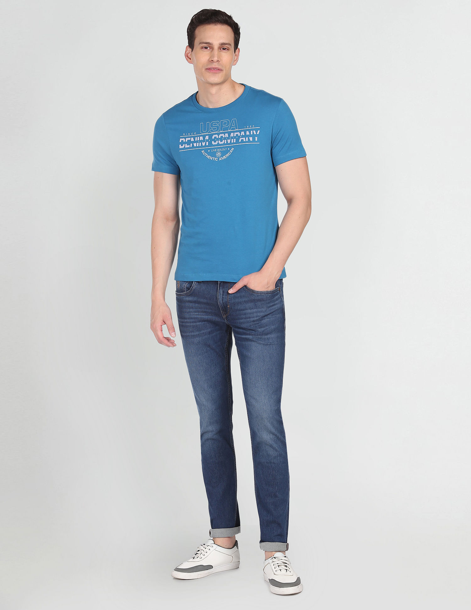 U.S. Polo Assn. Denim Co. Brandon Slim Tapered Fit Blue Jeans