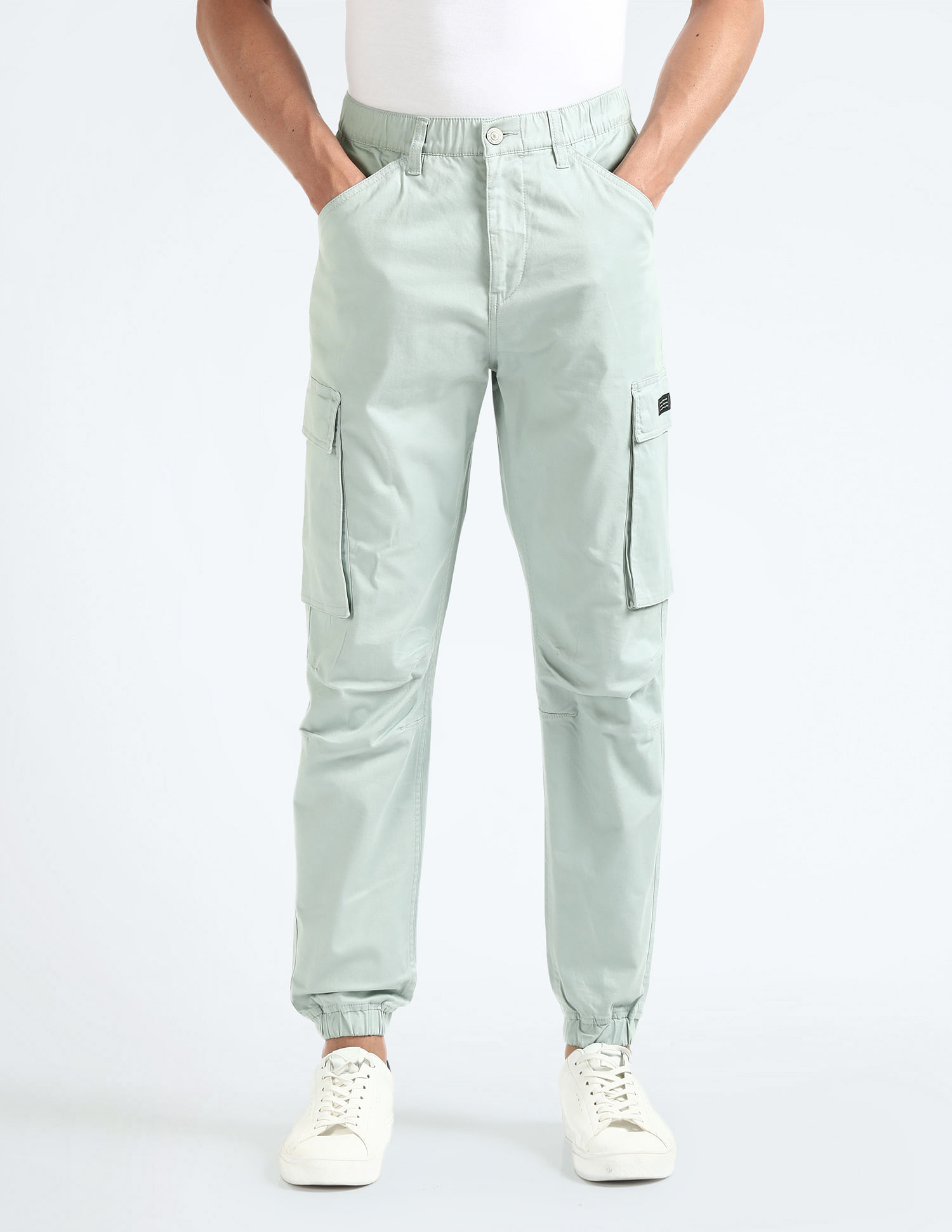 Flying Machine Mid Rise Slim Fit Cargo Pants