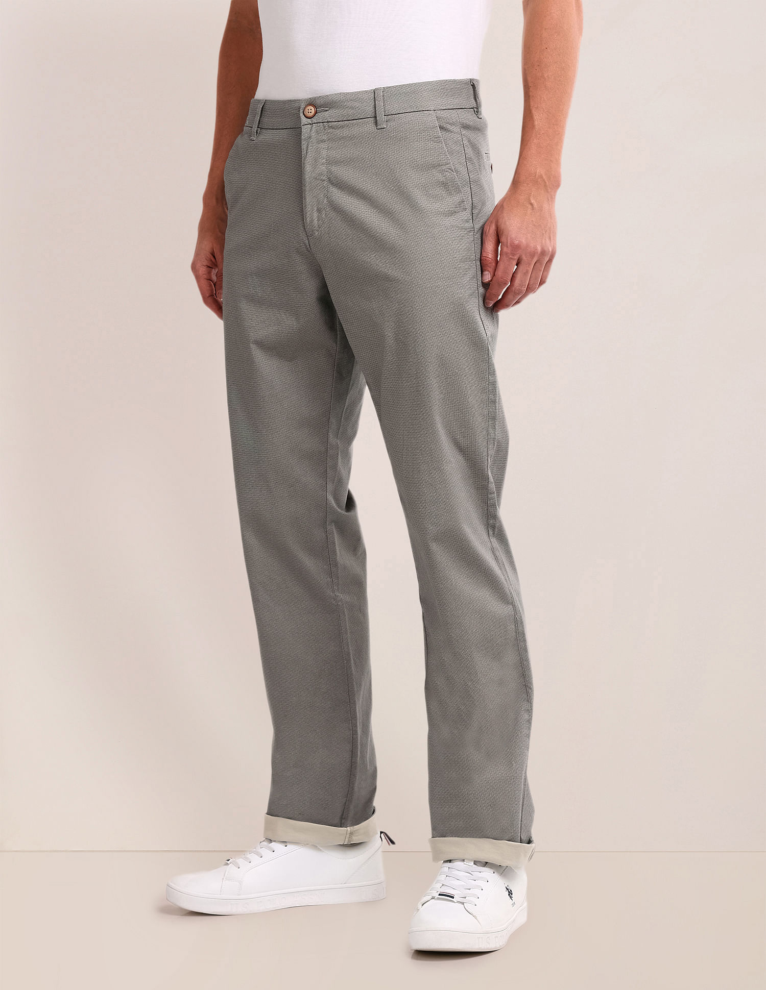 U.S. Polo Assn. Riley Straight Fit Mid Rise Trousers