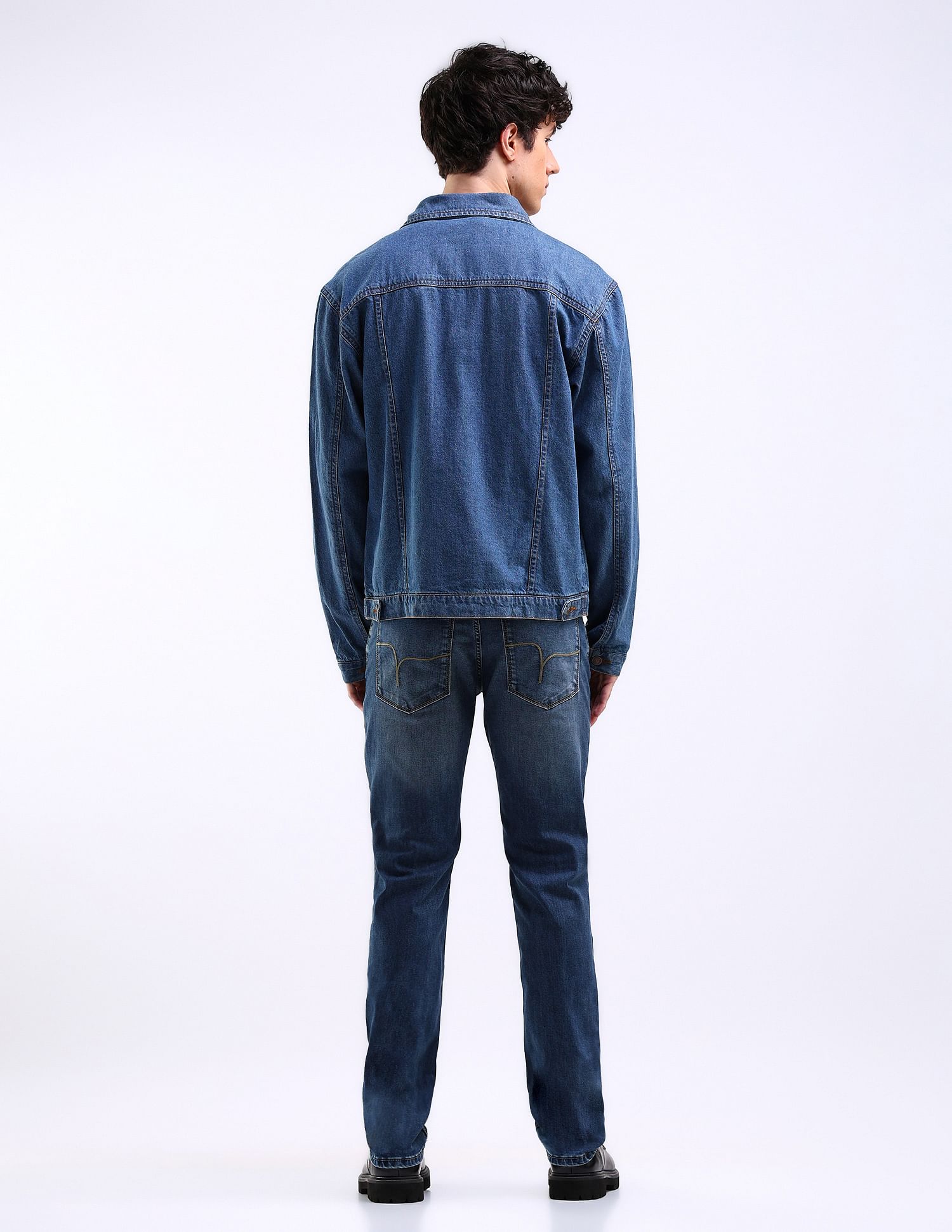 Flying Machine Freddie Slim Straight Fit Stone Wash Jeans