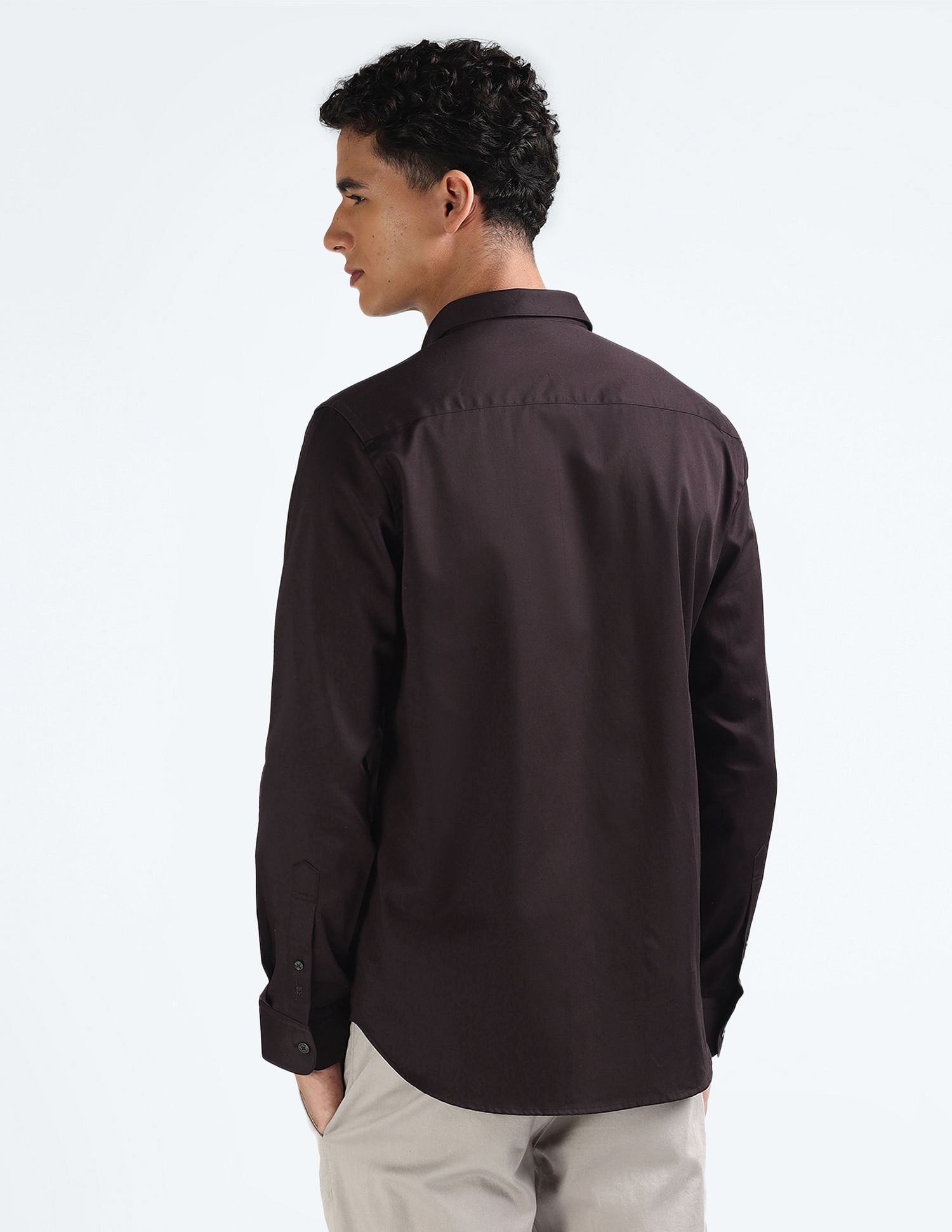 Flying Machine Sateen Cotton Slim Fit Shirt