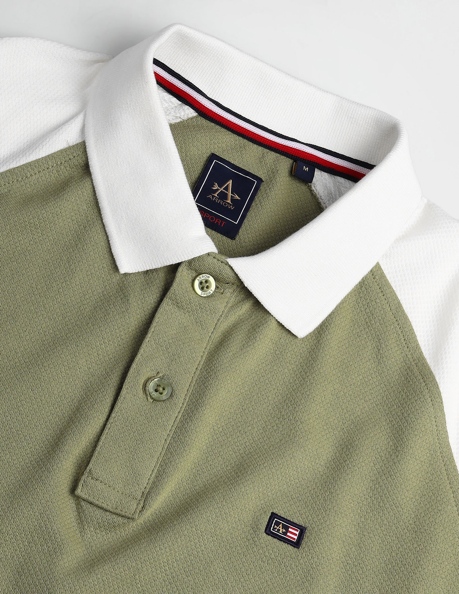 Arrow Sports Colour Block Cotton Polo Shirt