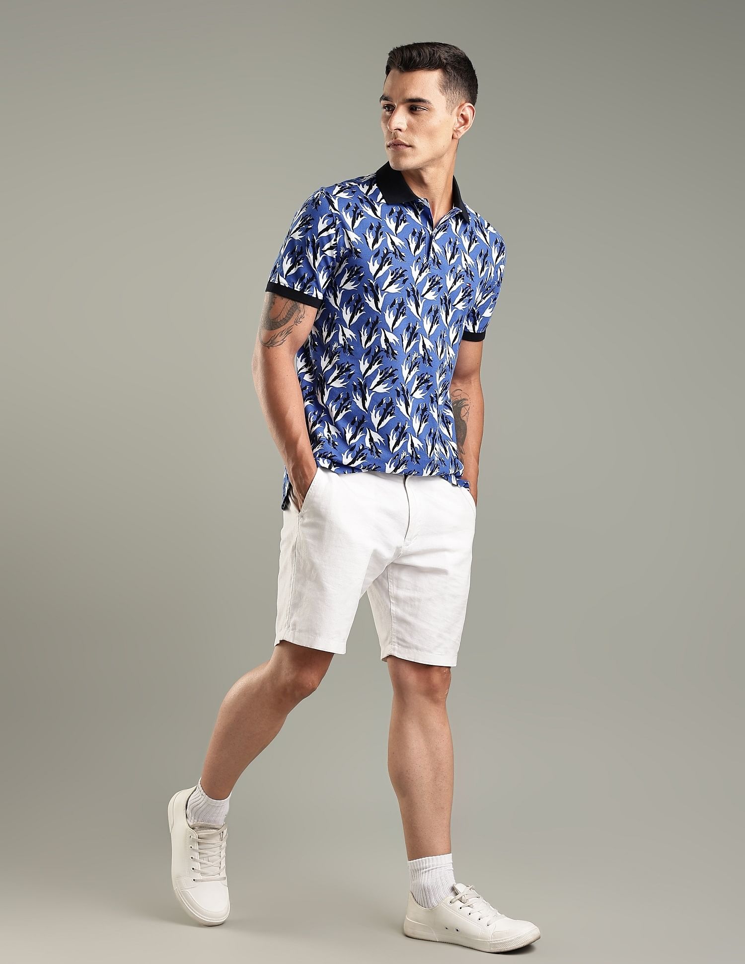 Tommy Hilfiger Printed Regular-Fit Cotton Polo Shirt
