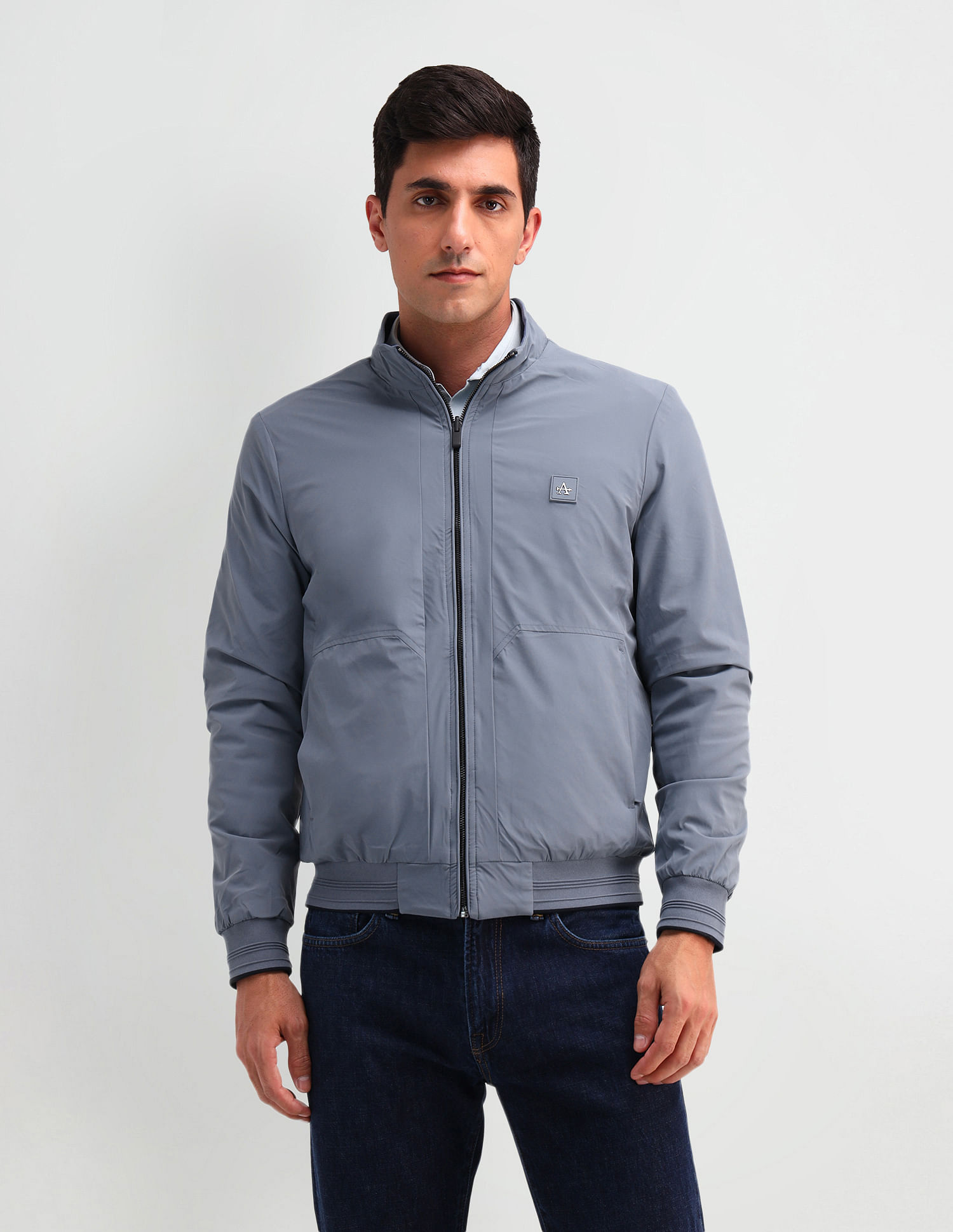 Arrow Sport Reversible Regular Fit Bomber Jacket