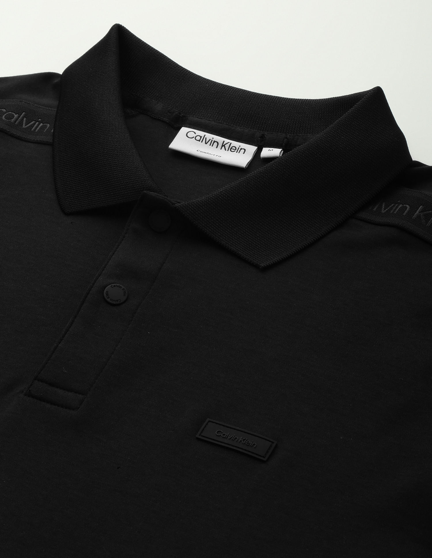 Calvin Klein Tonal Debossed Logo Polo Shirt