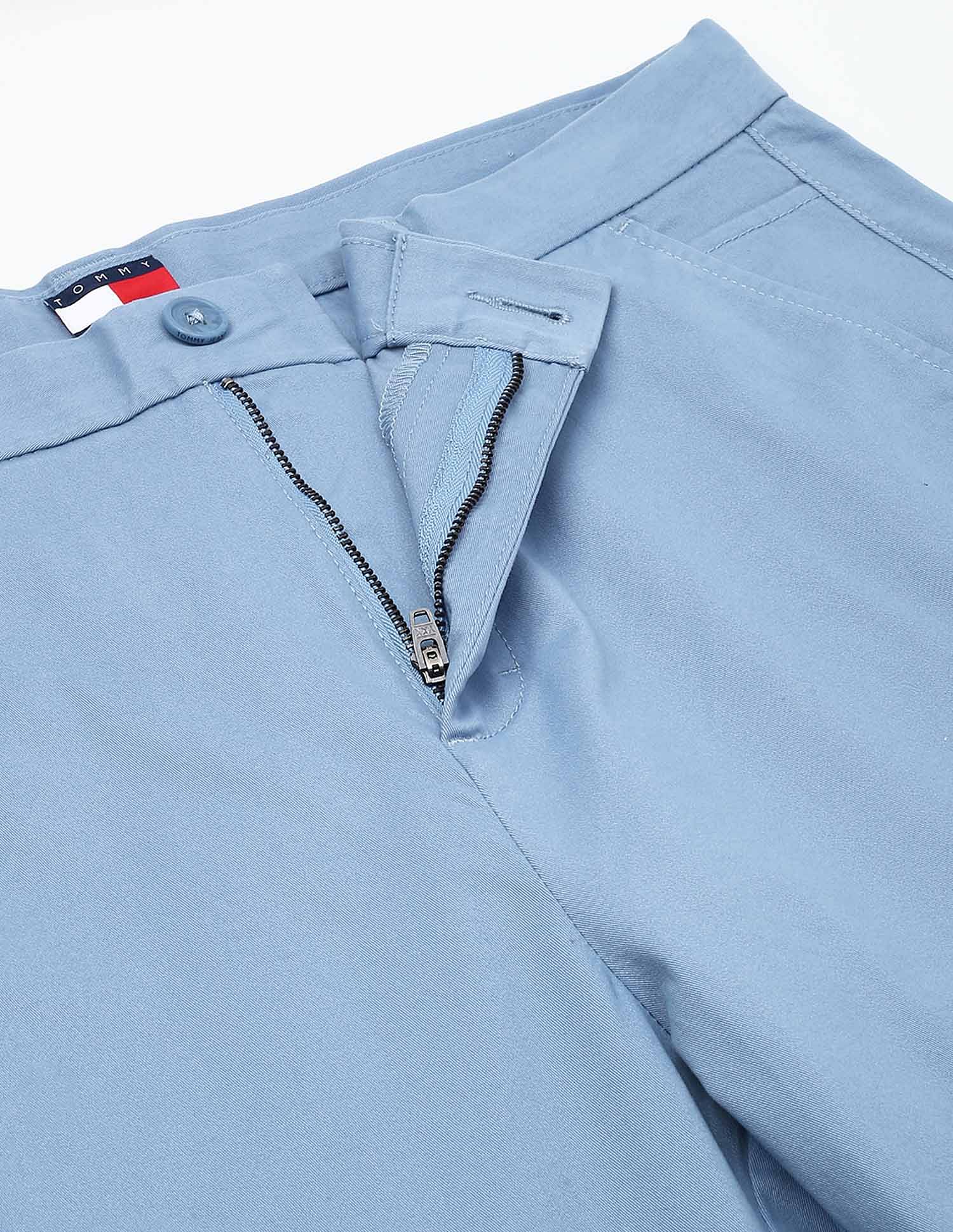 Tommy Hilfiger Kids Blue Solid Trousers for Smart Casual