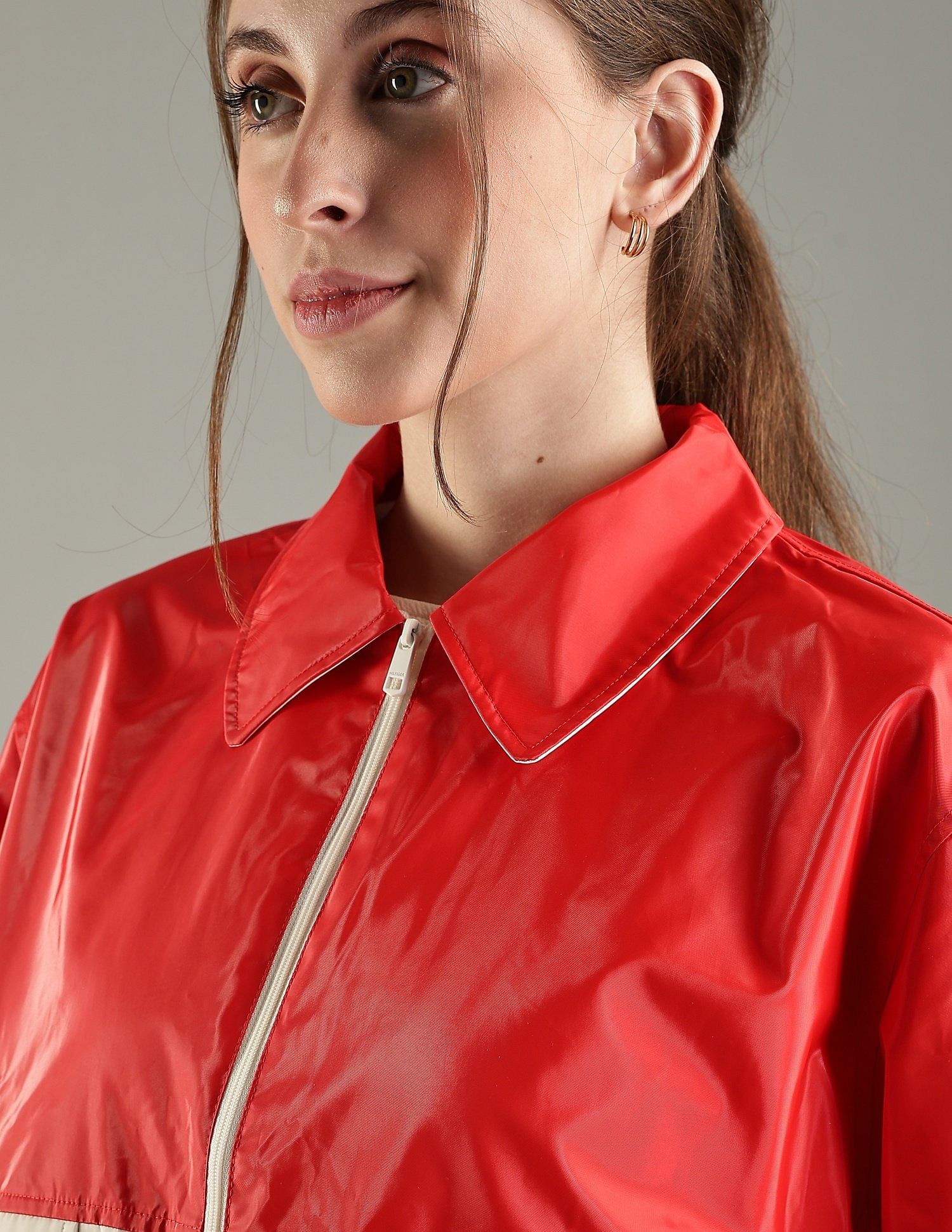 Tommy Hilfiger Regular-Fit Polyester Spread Collar Windcheater Jacket