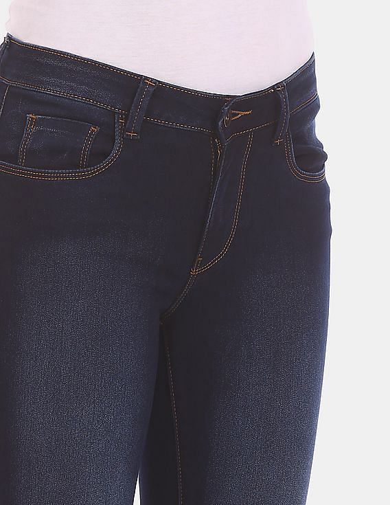 Flying Machine Women Twiggy Super Skinny Fit Wash Jeans