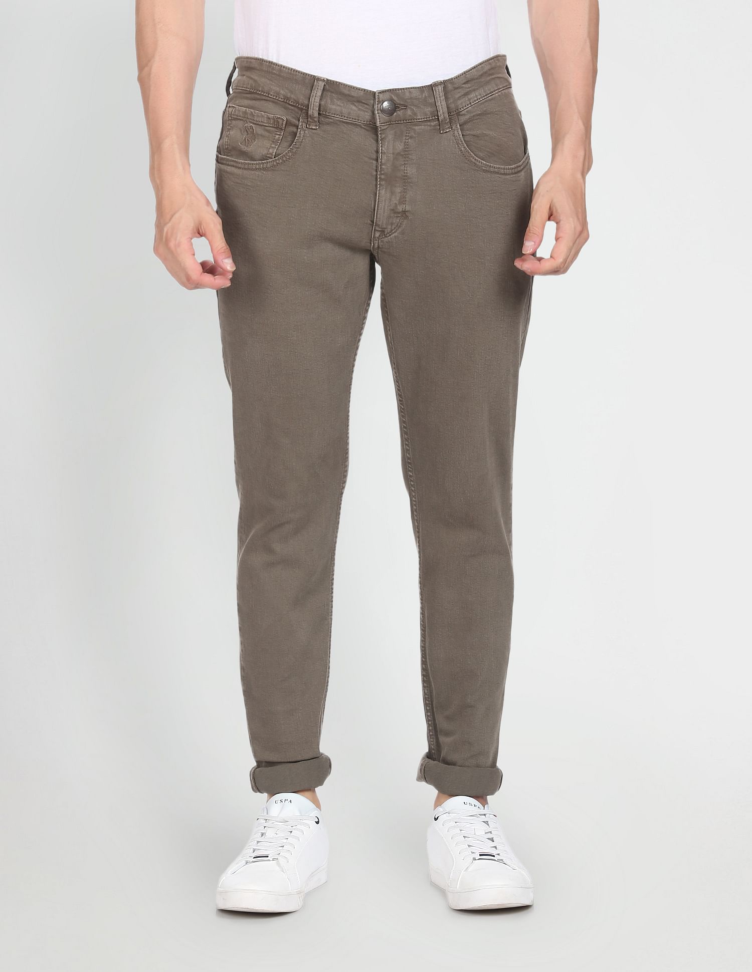 U.S. Polo Assn. Denim Co. Brandon Slim Tapered Fit Olive Jeans