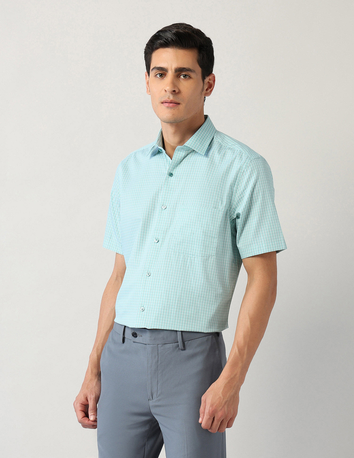 Arrow Liberty Classic Fit Outline Checked Shirt