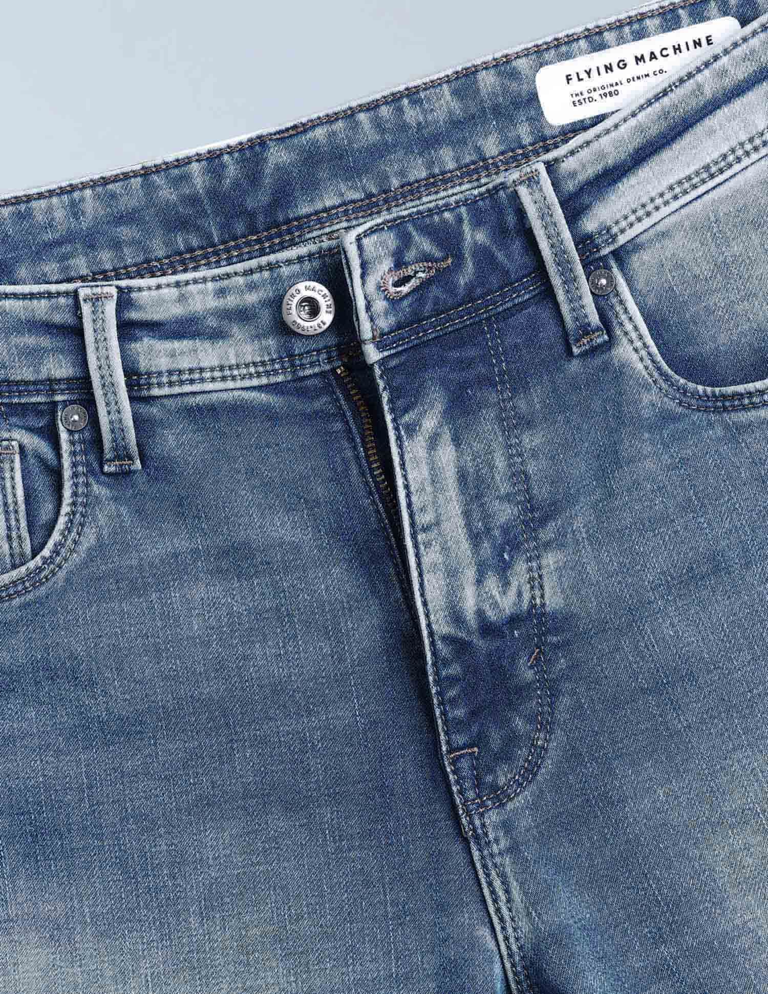 Flying Machine F-Jango Straight Fit Stone Washed Jeans