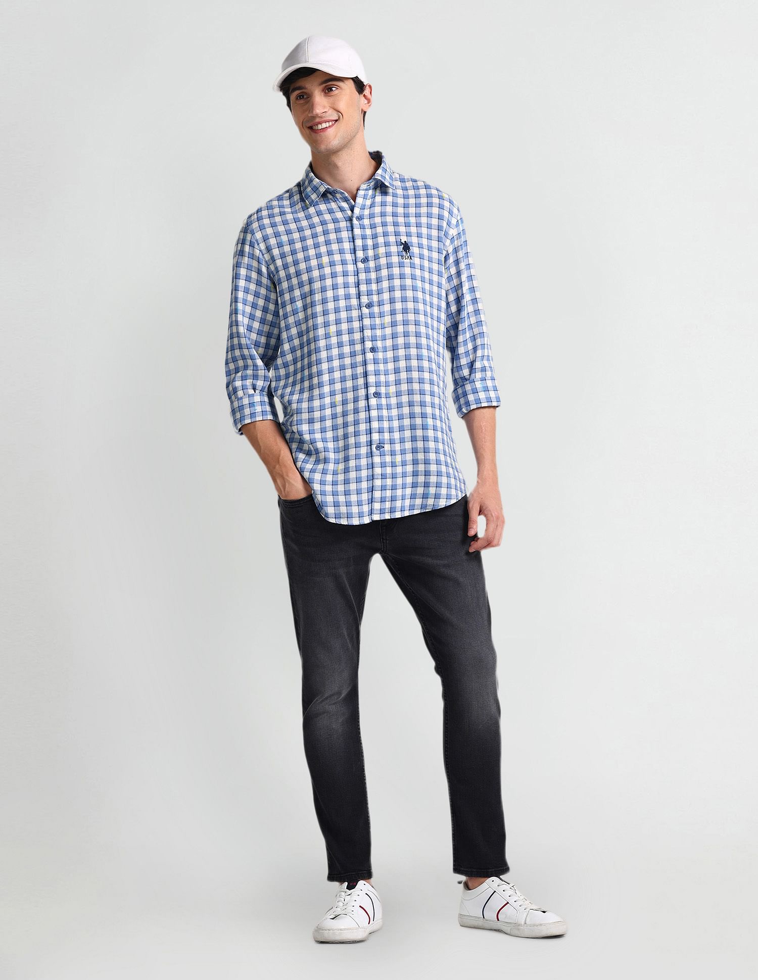 U.S. Polo Assn. Denim Co. Shepherd Check Slim Shirt