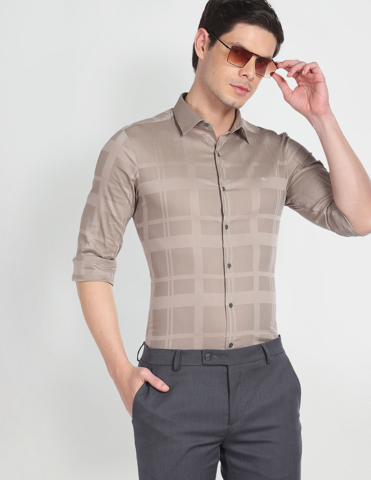 Arrow Newyork Manhattan Slim Fit Check Shirt
