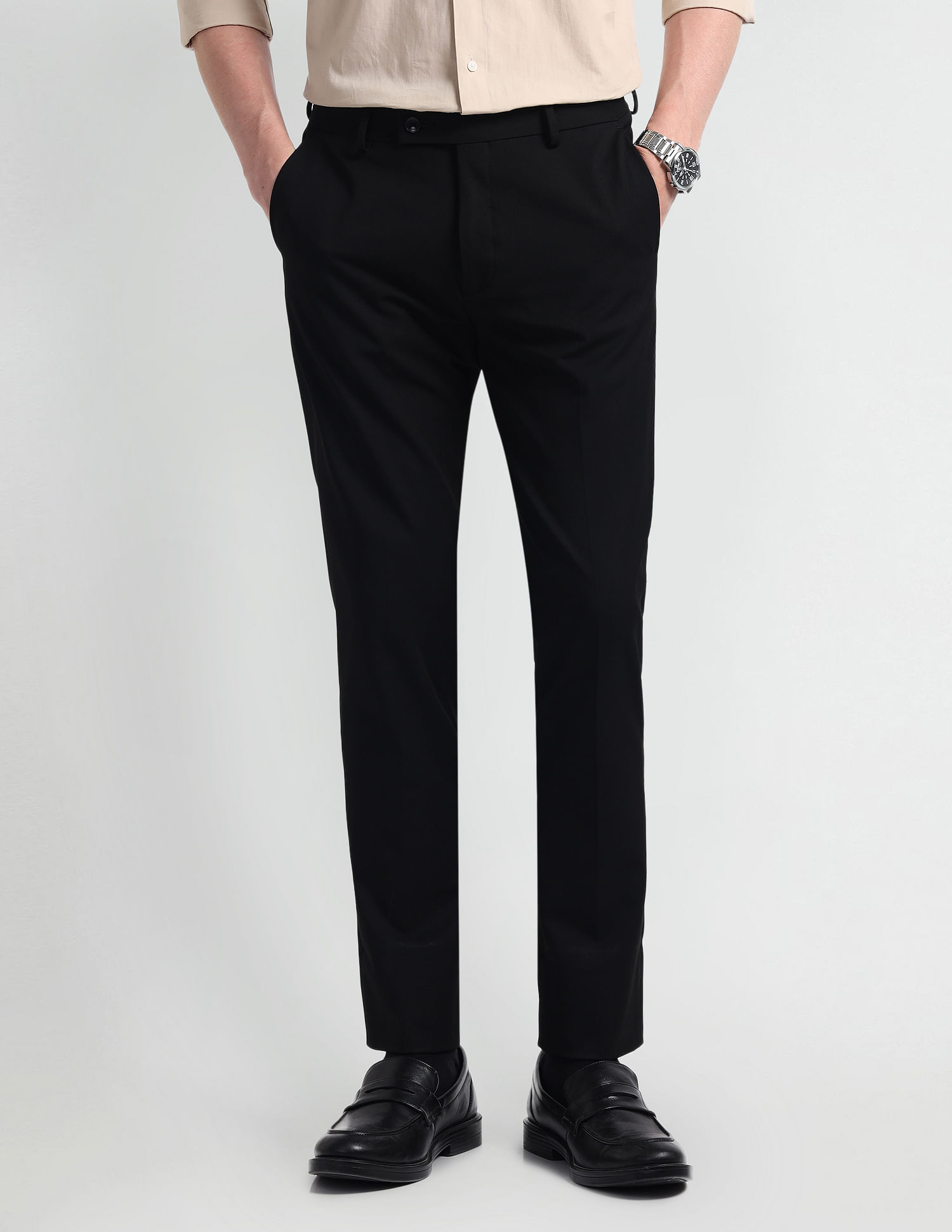 Arrow Bi-Stretch Slim Fit Twill Trousers