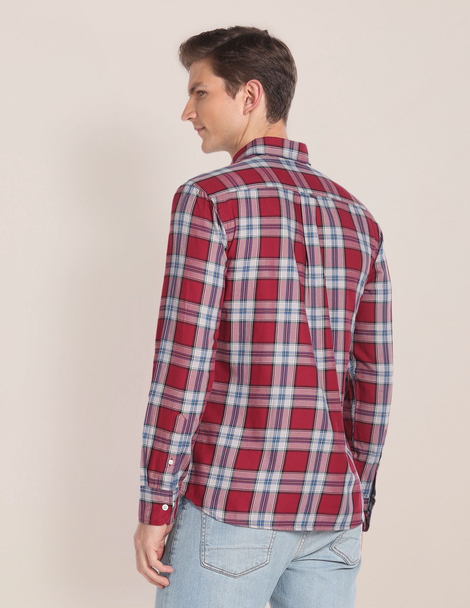 U.S. Polo Assn. Spread Collar Checked Shirt